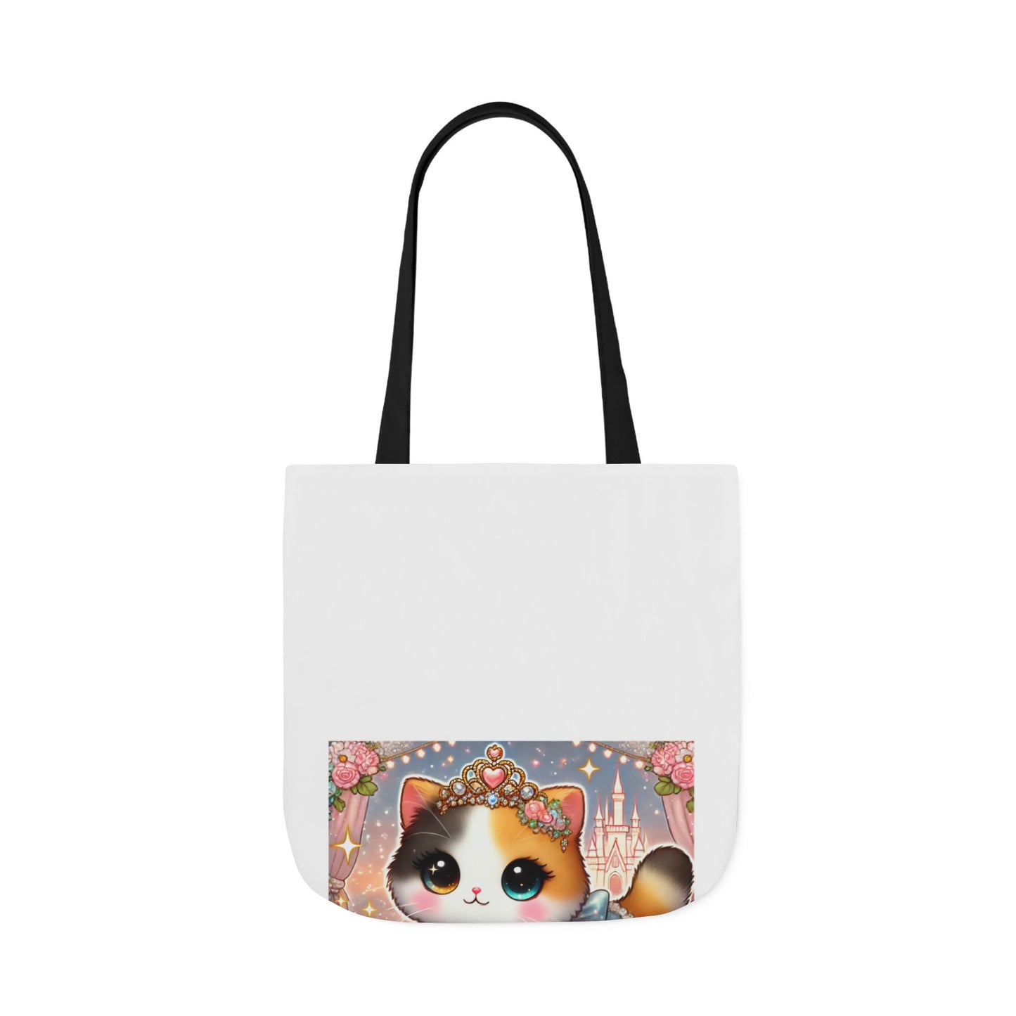 Pastel Princess Calico Cat Fantasy Canvas Tote Bag