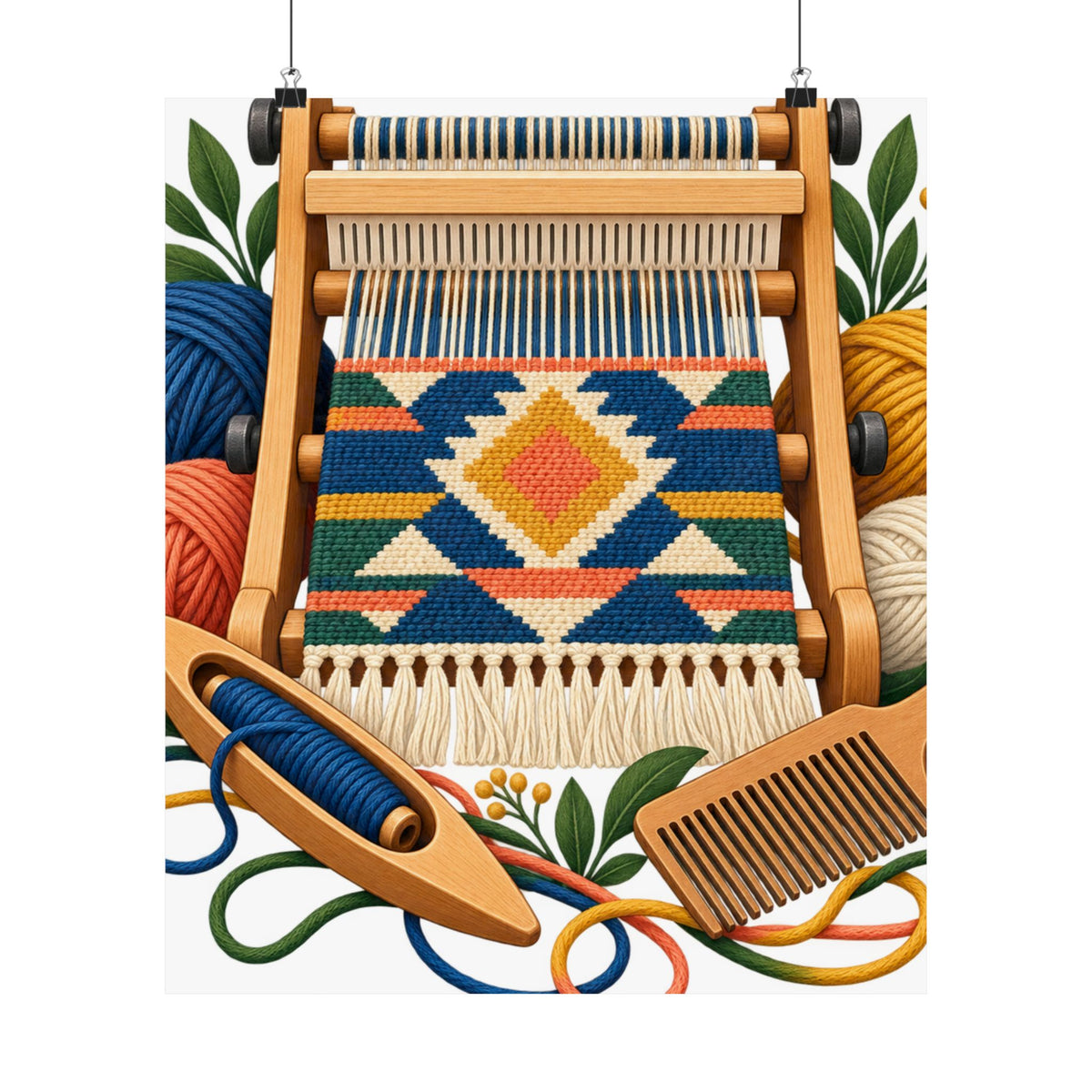 Geometric Hand Weaving Workshop Poster