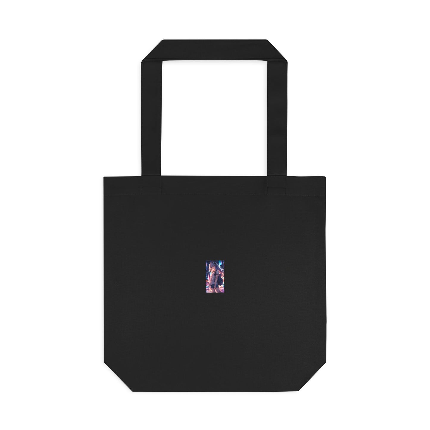 Anime City Night Heroine Portrait Neon Tote Bag