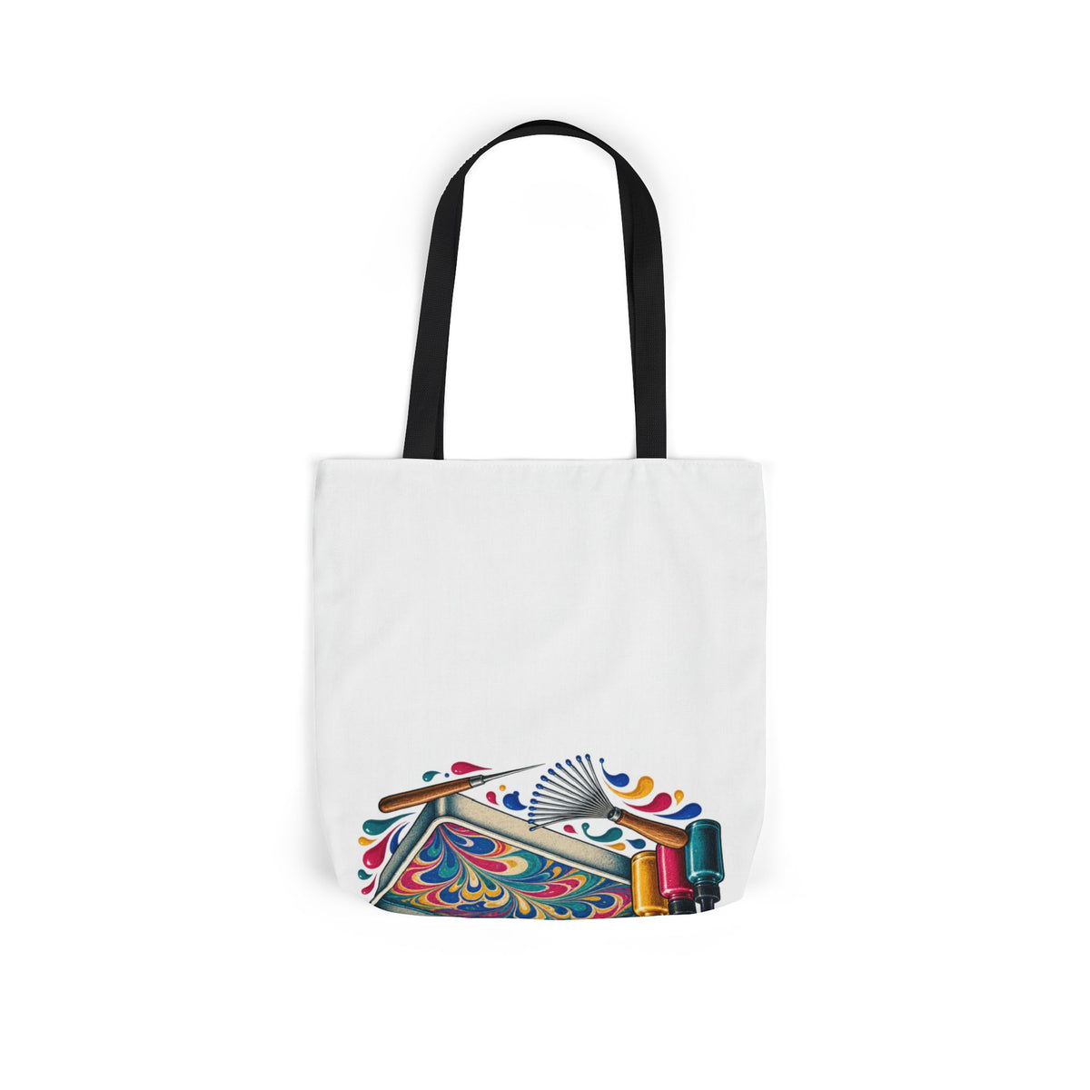 Colorful Paper Marbling Workshop Tote Bag
