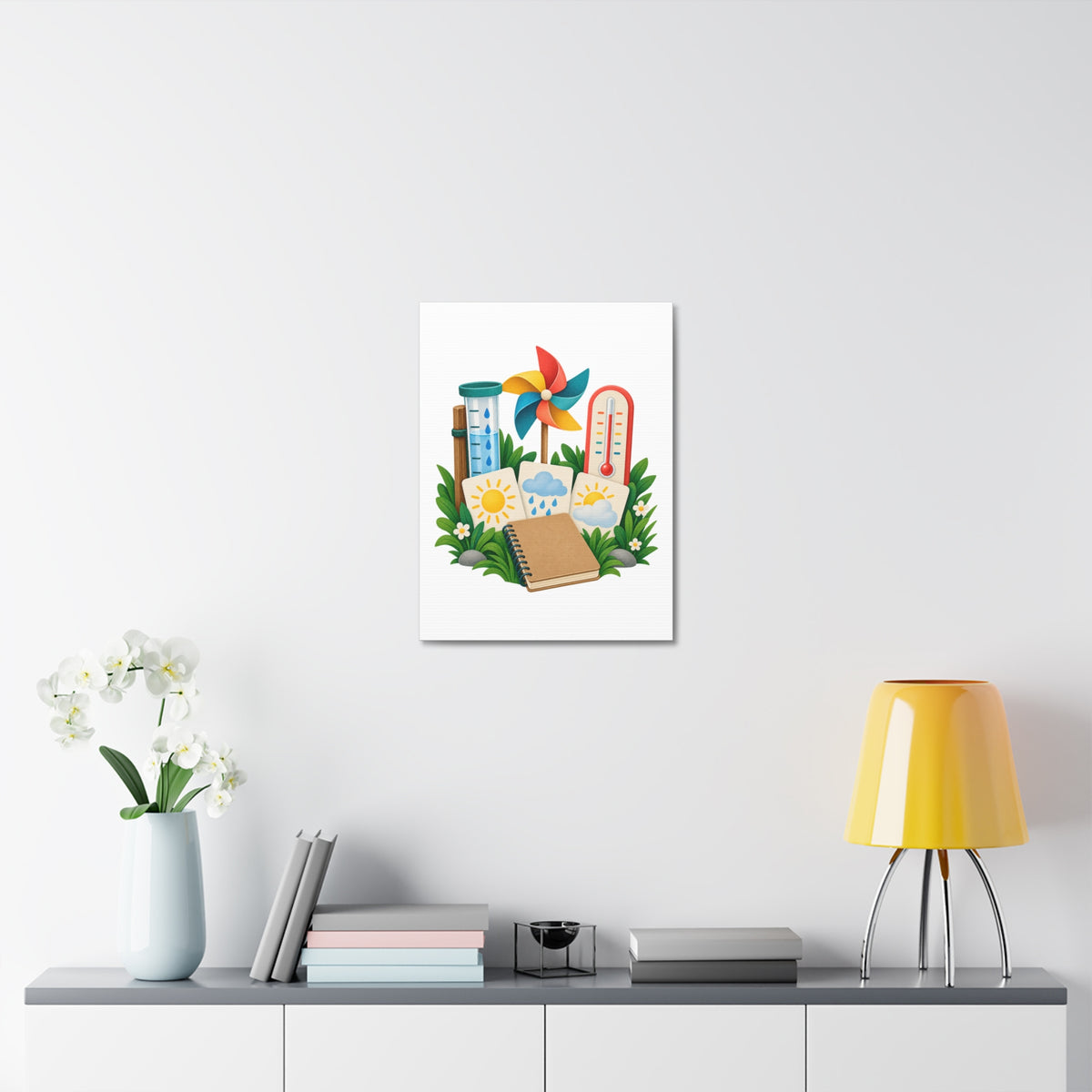 Colorful Backyard Weather Watching Kit Canvas