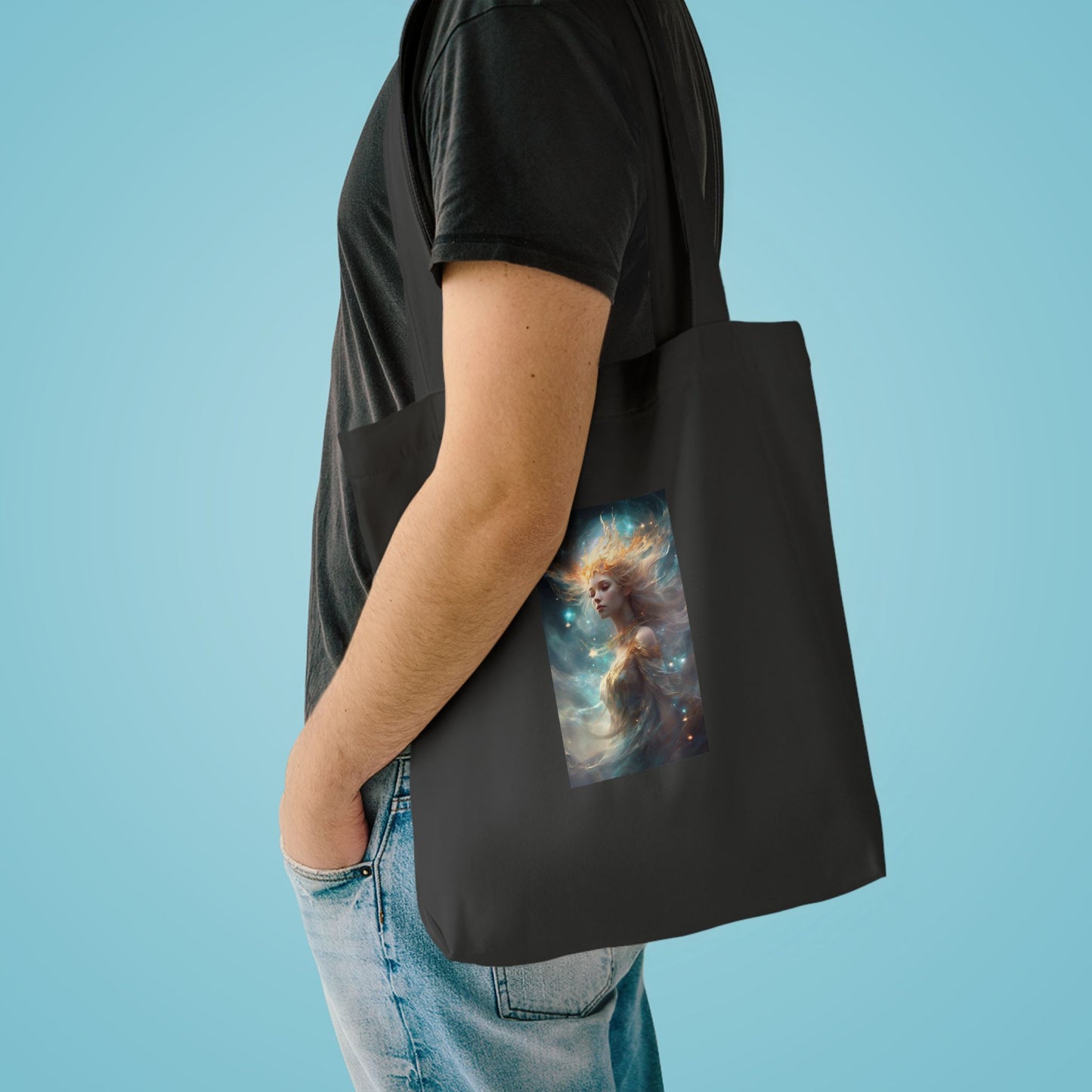 Solar Celestial Spirit Fantasy Portrait Tote Bag