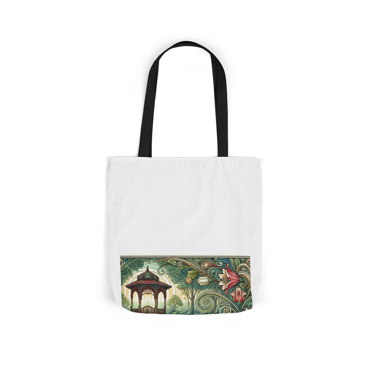 Botanical Gazebo Garden Art Nouveau Canvas Tote Bag