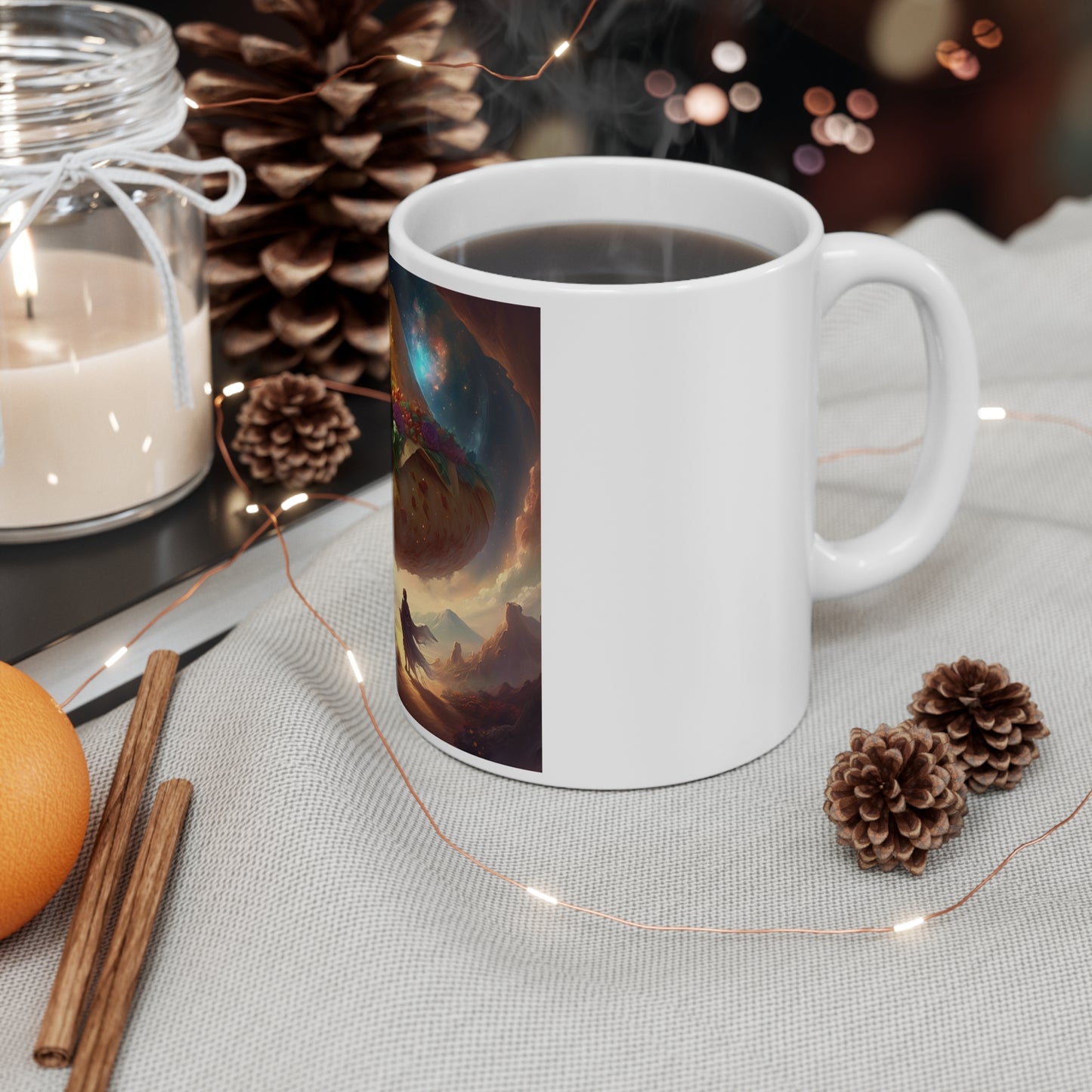 Cosmic Taco Planetoid Surreal Food Fantasy Art Coffee Mug