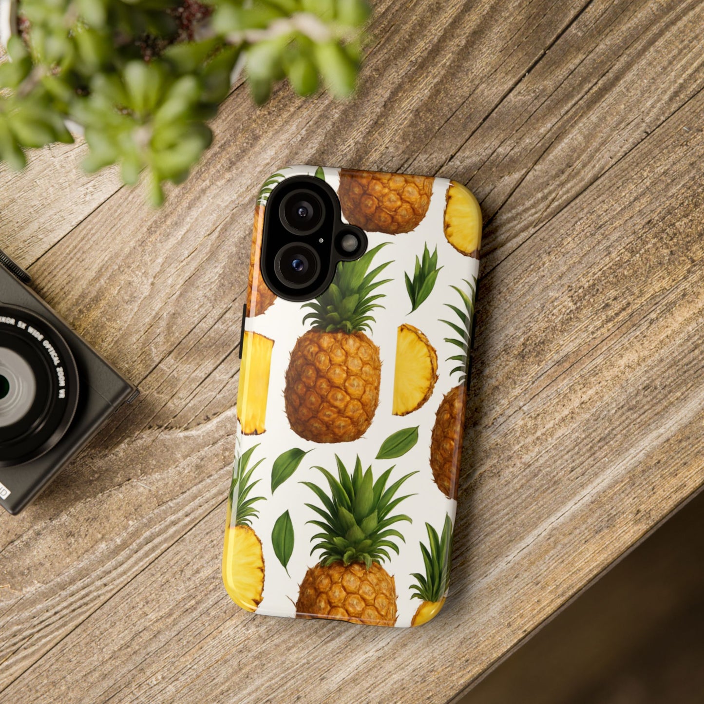 Pineapple Phone Case - Tough Cases, Tropical Phone Cover, Summer Vibe Accessories, Cute Pineapple Design, Fun Gift for Fruit Lovers