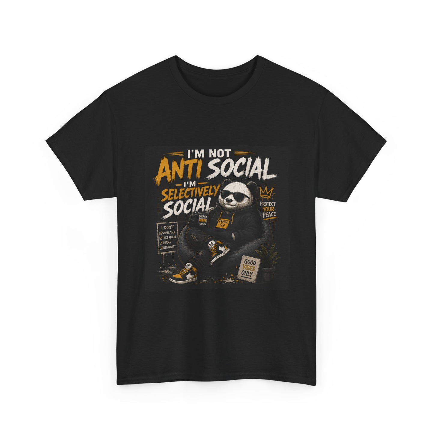 I’m Not Anti Social I’m Selectively Social sloth design Tee | funny introvert shirt
