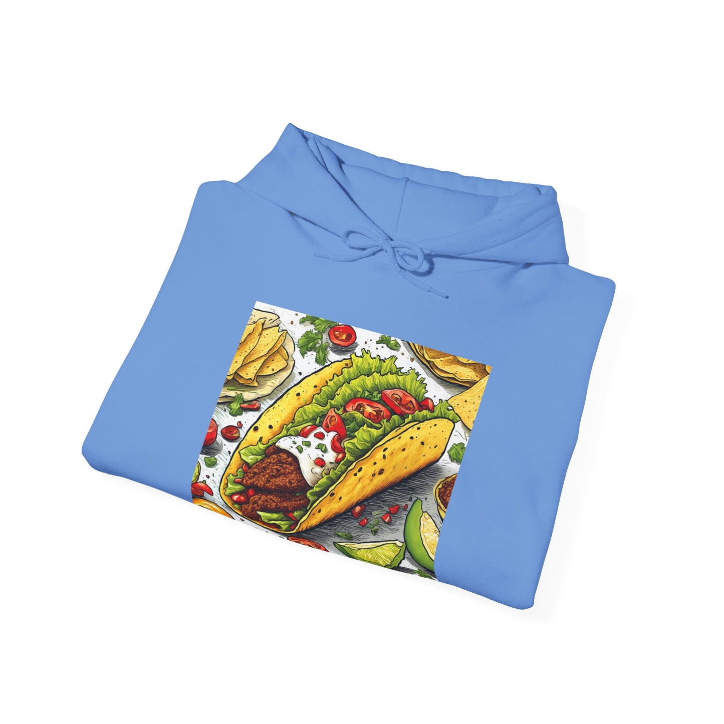 Bold Taco Illustration Foodie Gift Art Hoodie