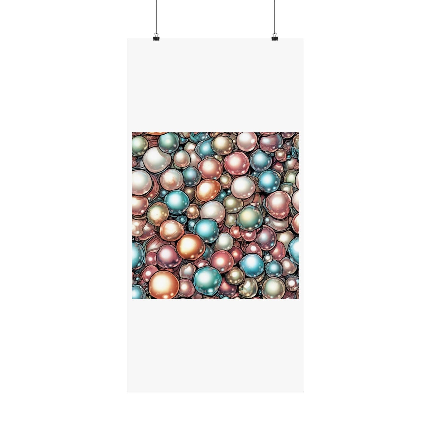 Rainbow Pearl Marble Abstract Gift Art Poster