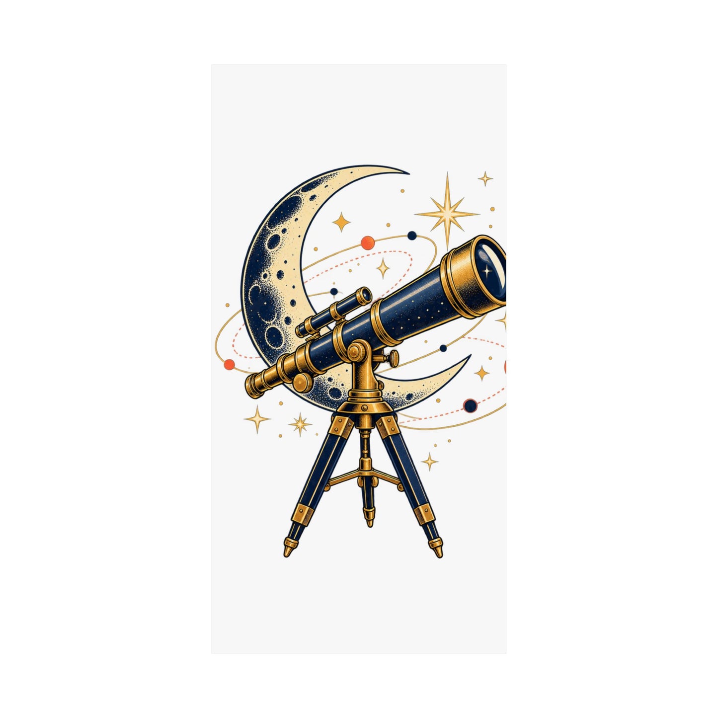 Vintage Telescope Celestial Astronomy Poster