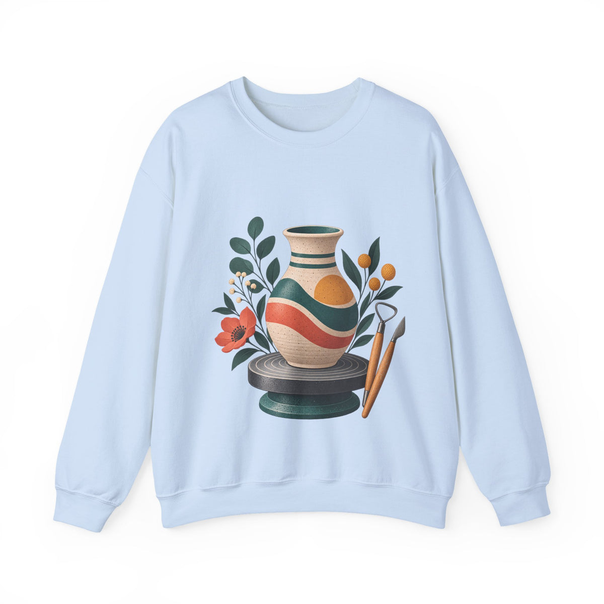 Midcentury Pottery Botanical Art Sweatshirt
