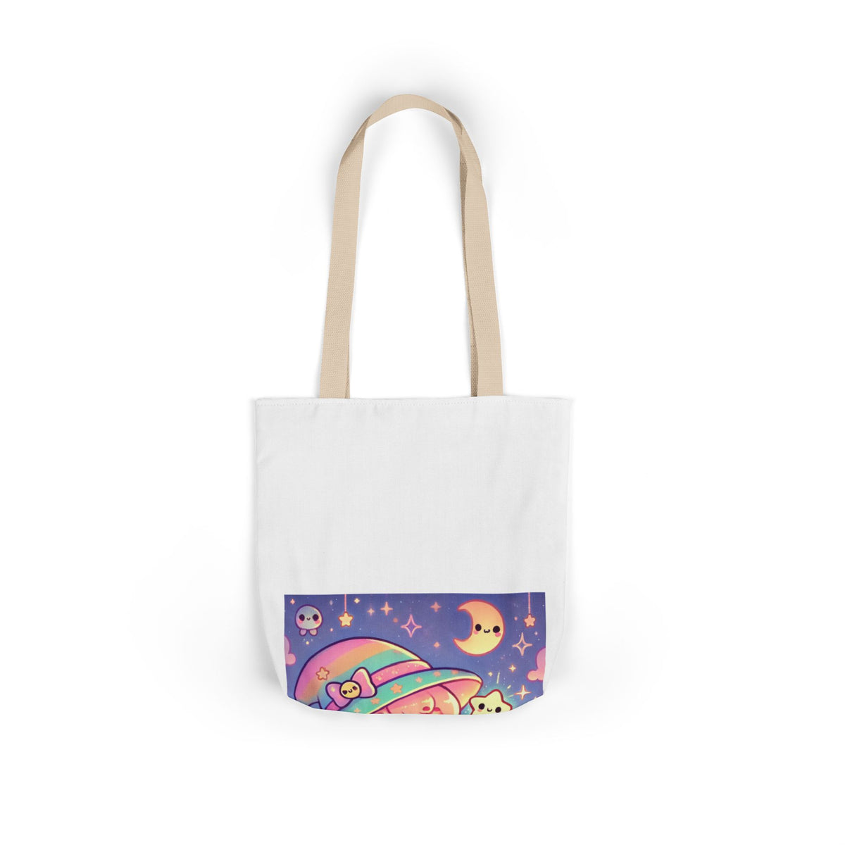 Kawaii Moon Wand Pastel Fantasy Art Canvas Tote Bag