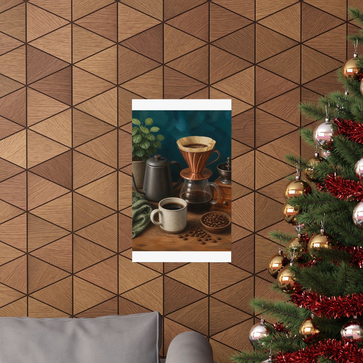 Warm Home Coffee Brewing Art Poster