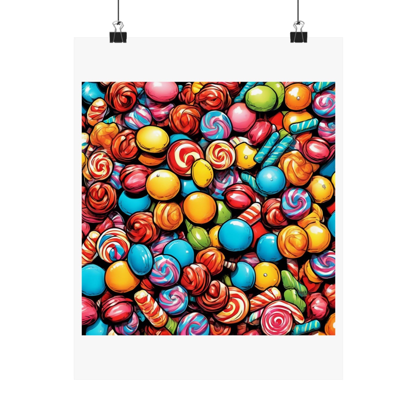 Colorful Candy Pattern Sweets Gift Art Poster