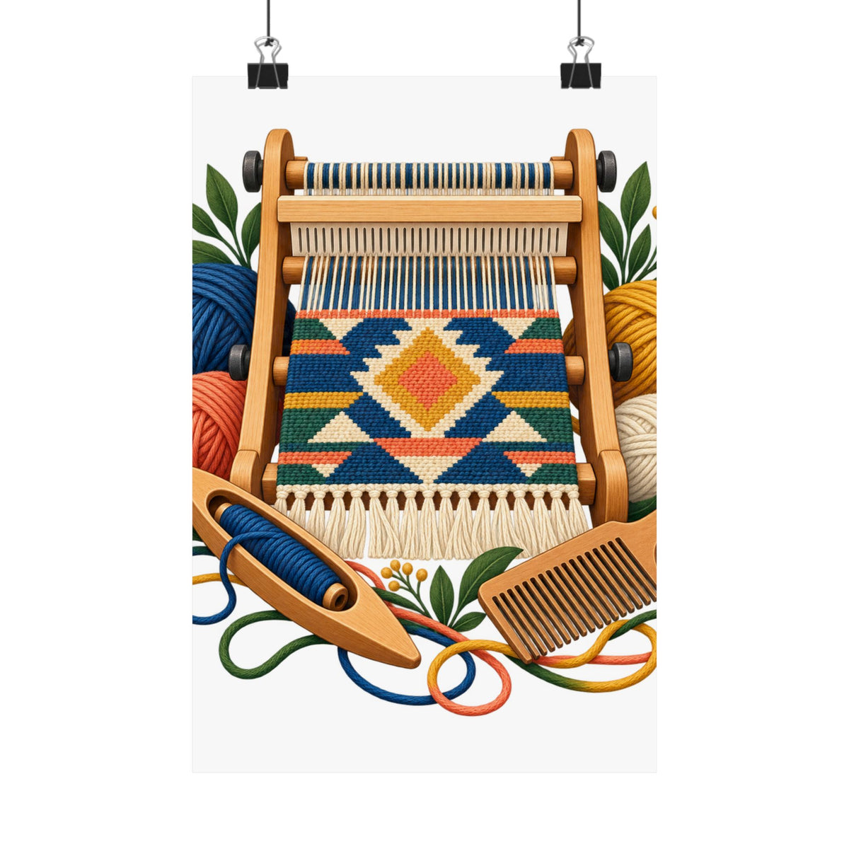 Geometric Hand Weaving Workshop Poster