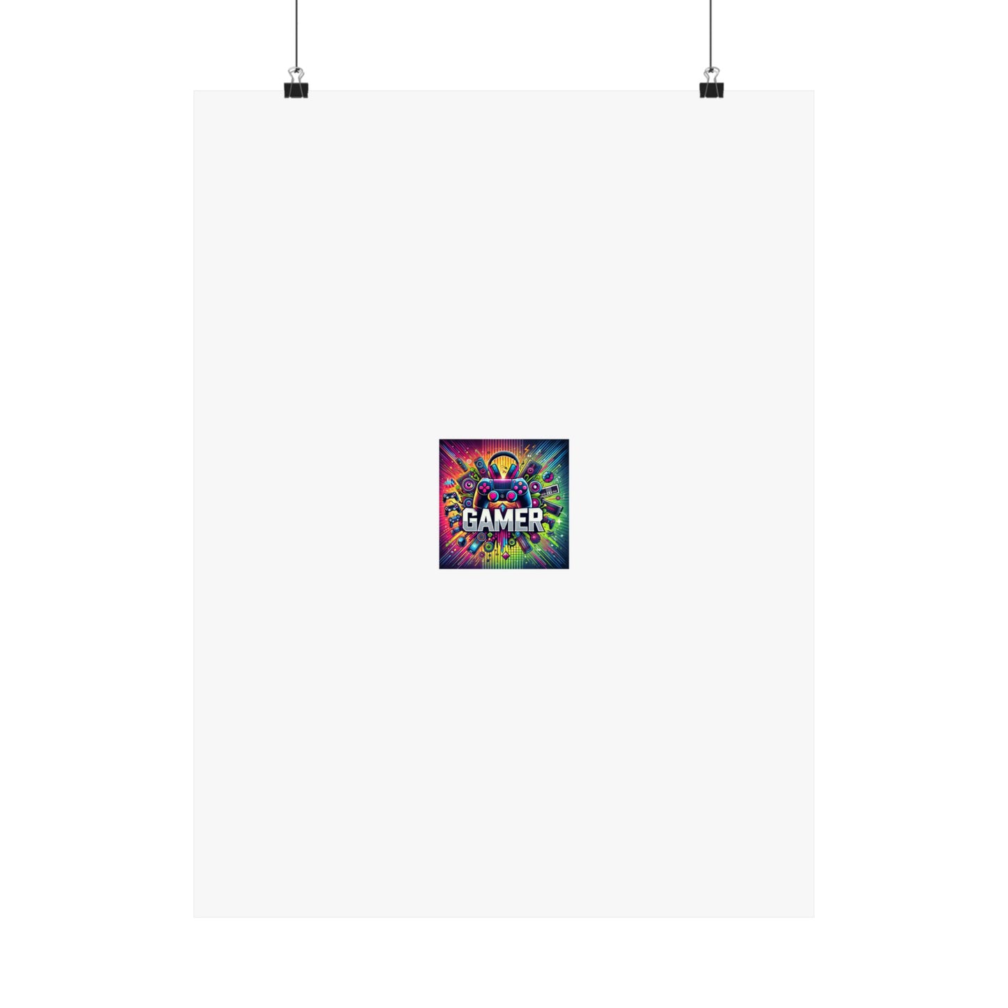 Neon Gamer Energy Retro Arcade Gaming Wall Art Poster