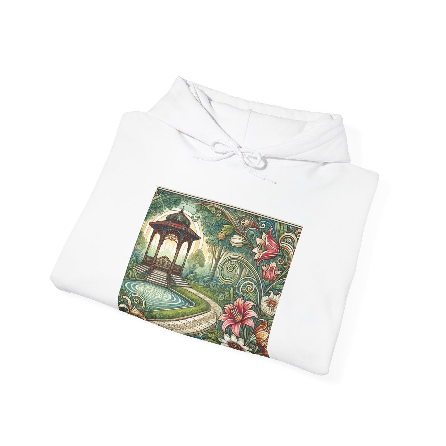 Botanical Gazebo Garden Art Nouveau Hoodie