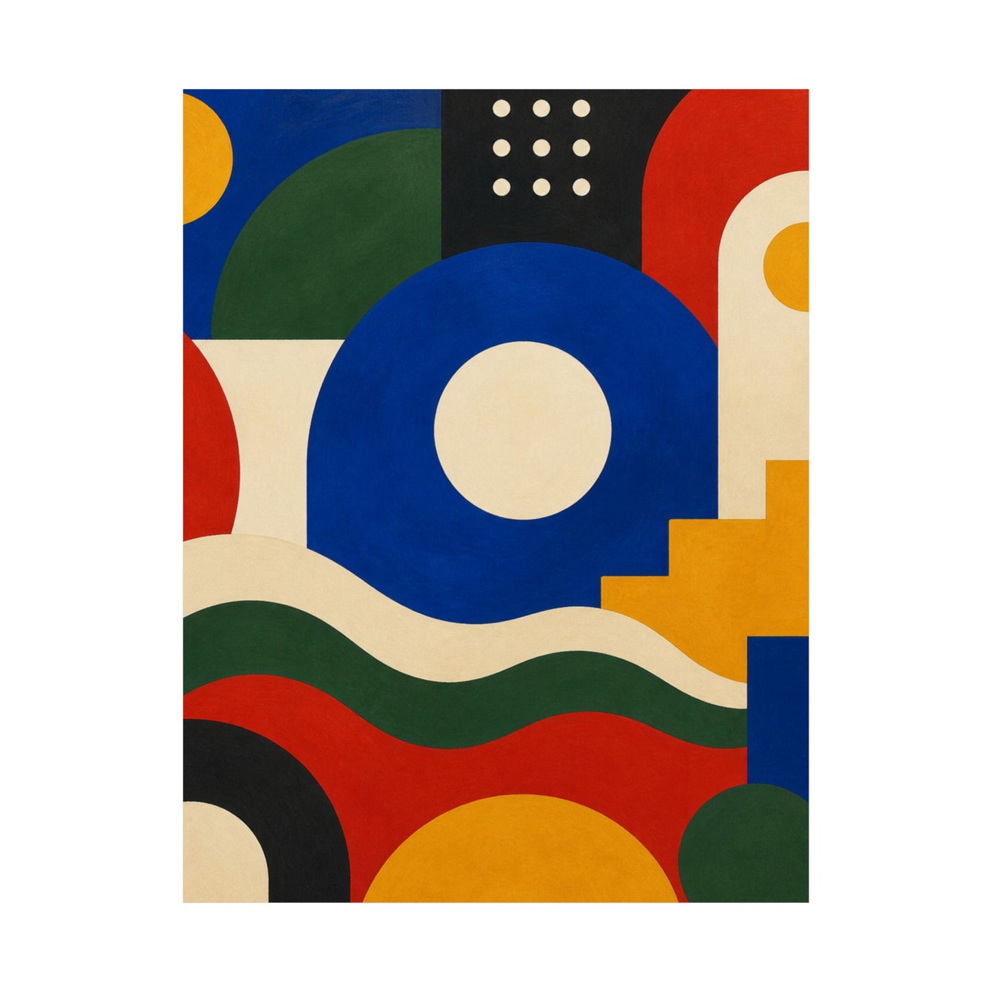 Bold Geometric Balance Abstract Art Poster
