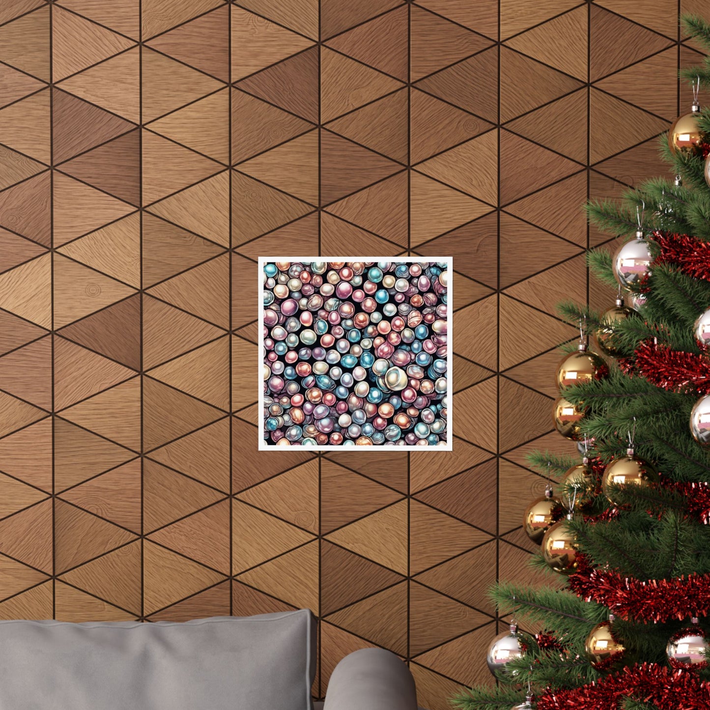 Pearl Bubble Pattern Abstract Gift Art Poster