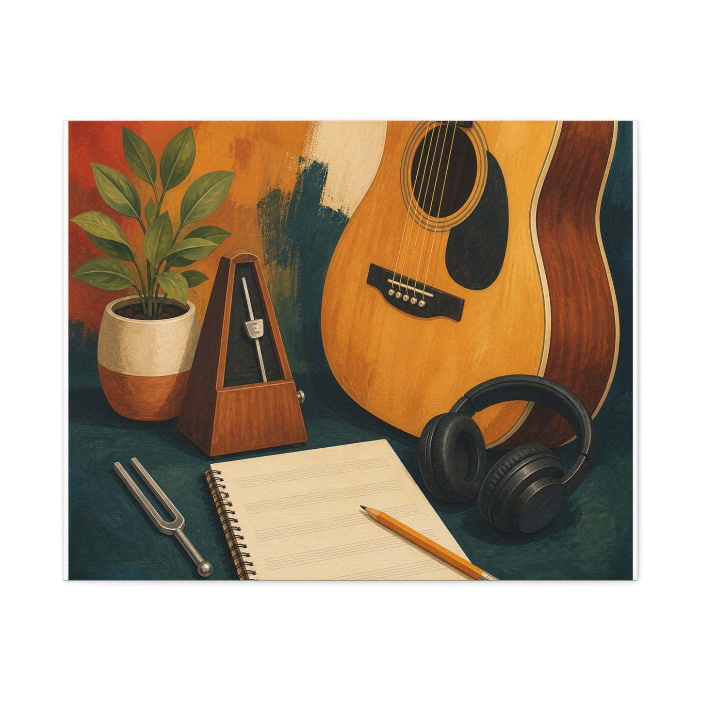 Warm Music Practice Hobby Canvas Art