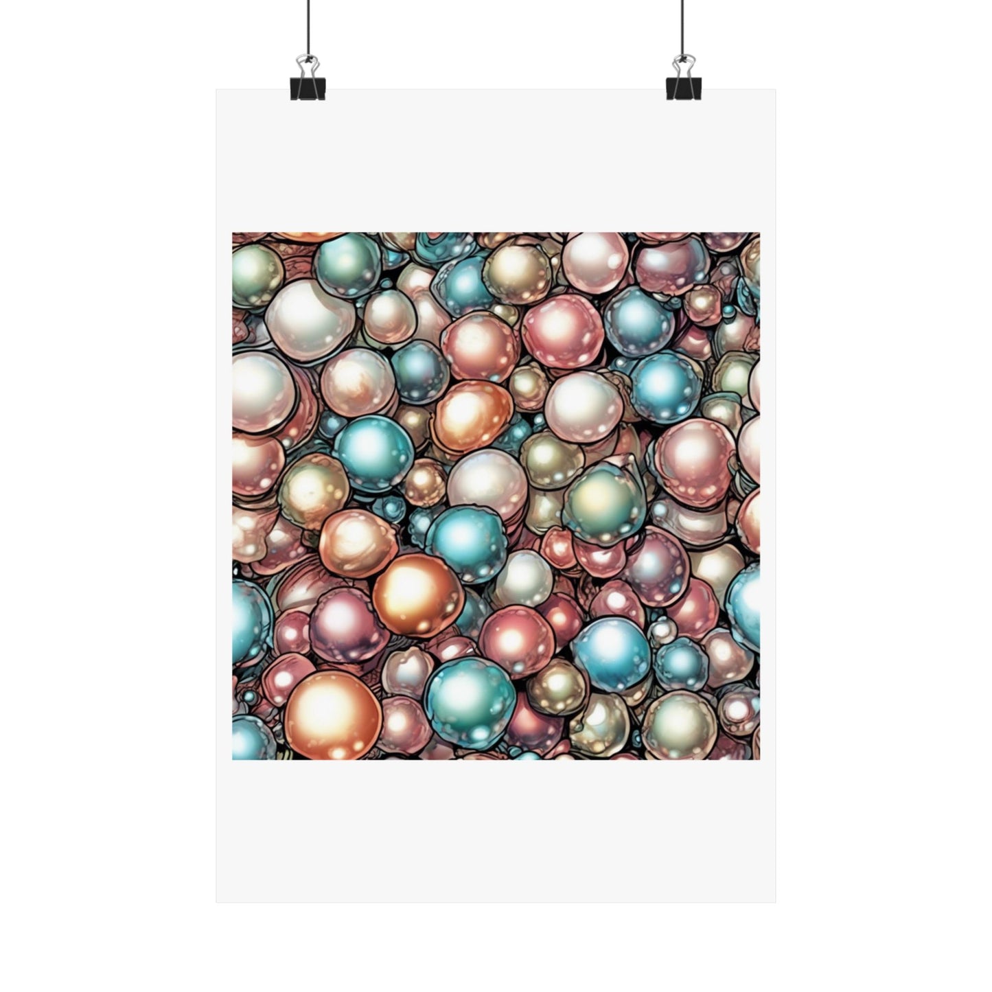 Rainbow Pearl Marble Abstract Gift Art Poster