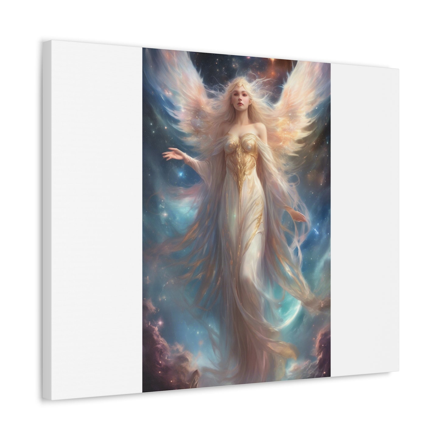Celestial Winged Heroine Fantasy Portrait Canvas