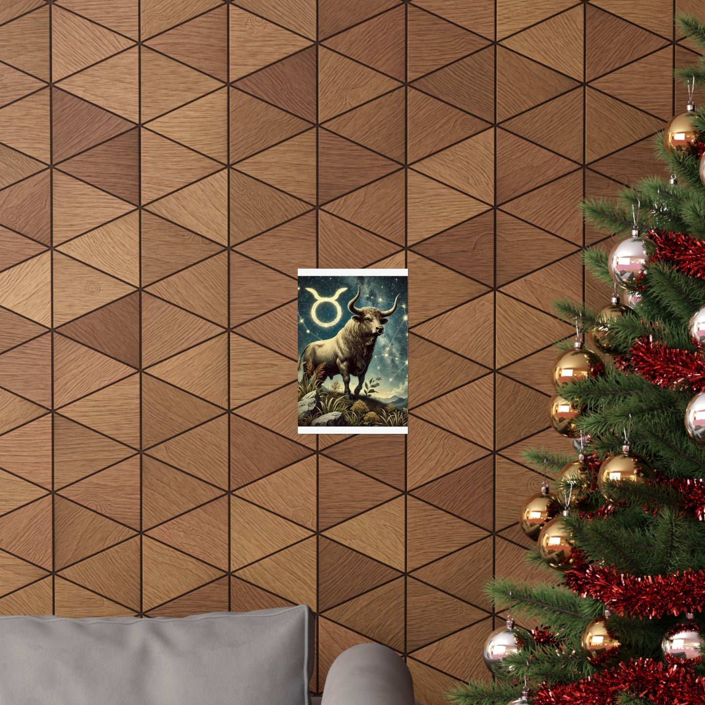 Taurus Bull Constellation Celestial Wall Art Poster
