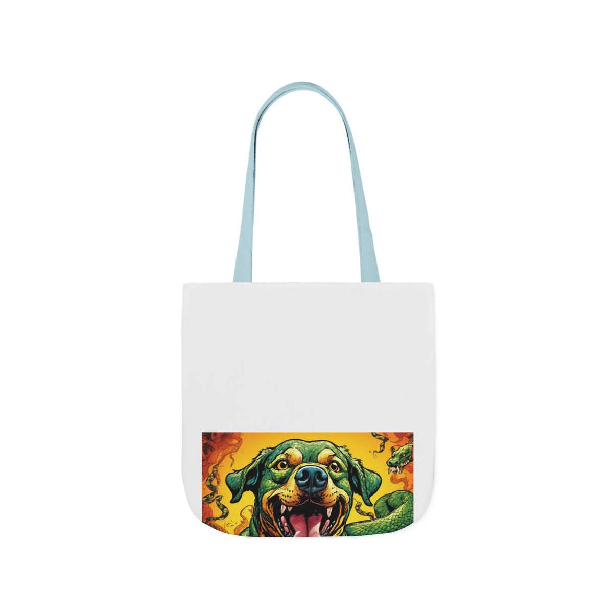 Surreal Serpent Hound Dark Fantasy Canvas Tote Bag