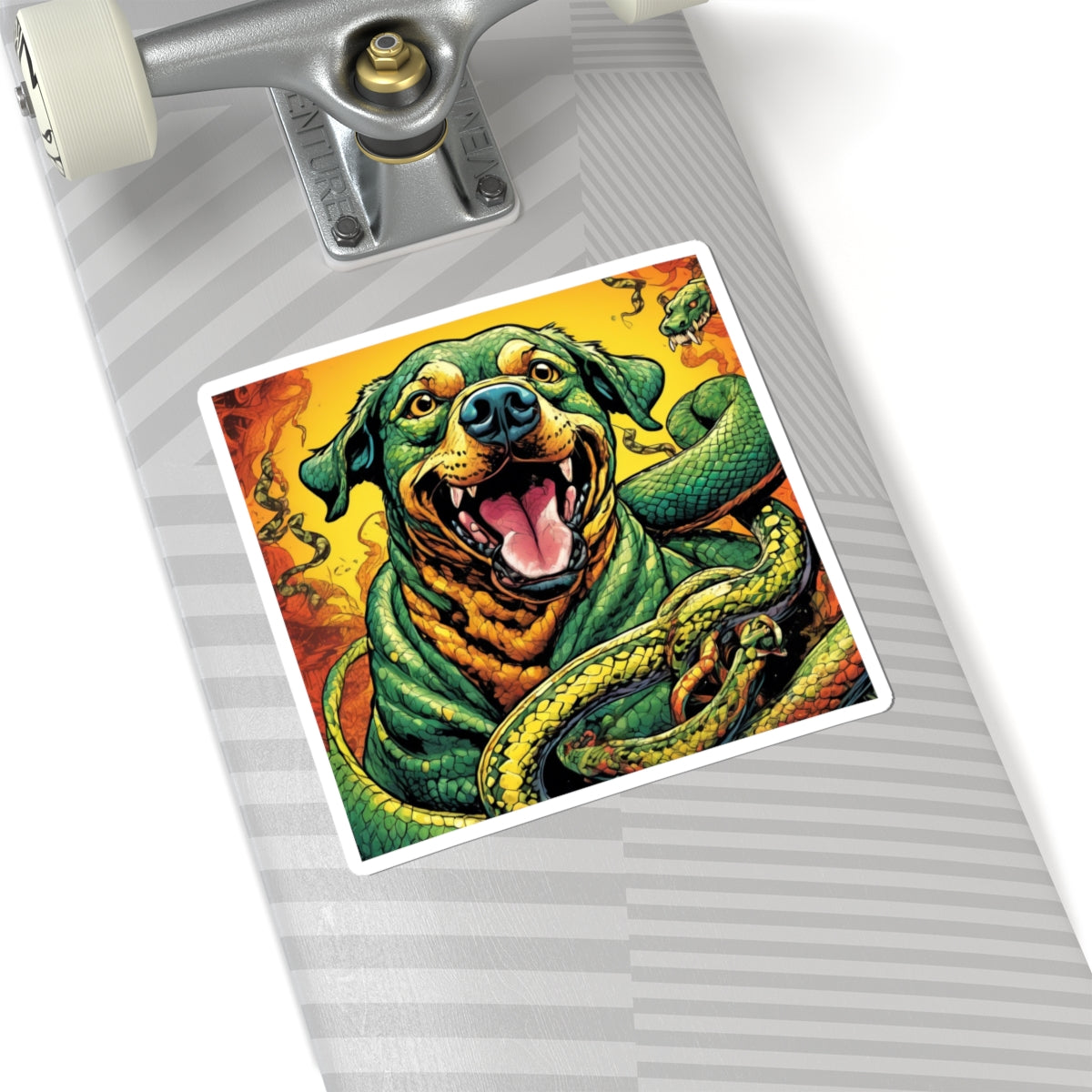 Surreal Serpent Hound Dark Fantasy Creature Sticker