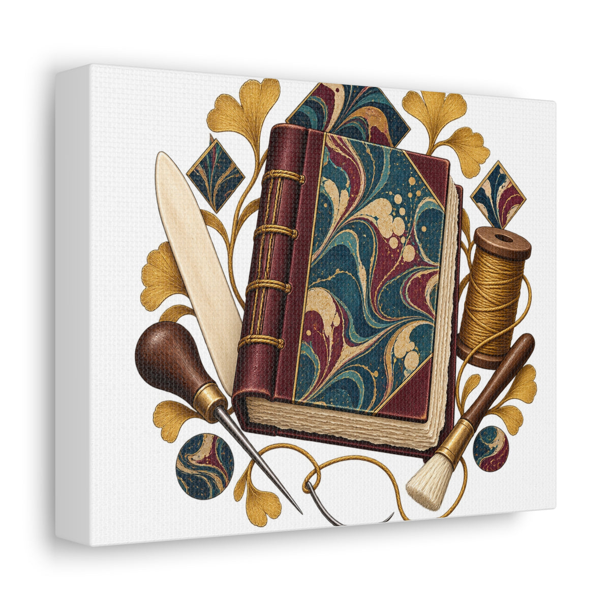 Traditional Marbled Bookbinding Workshop Canvas