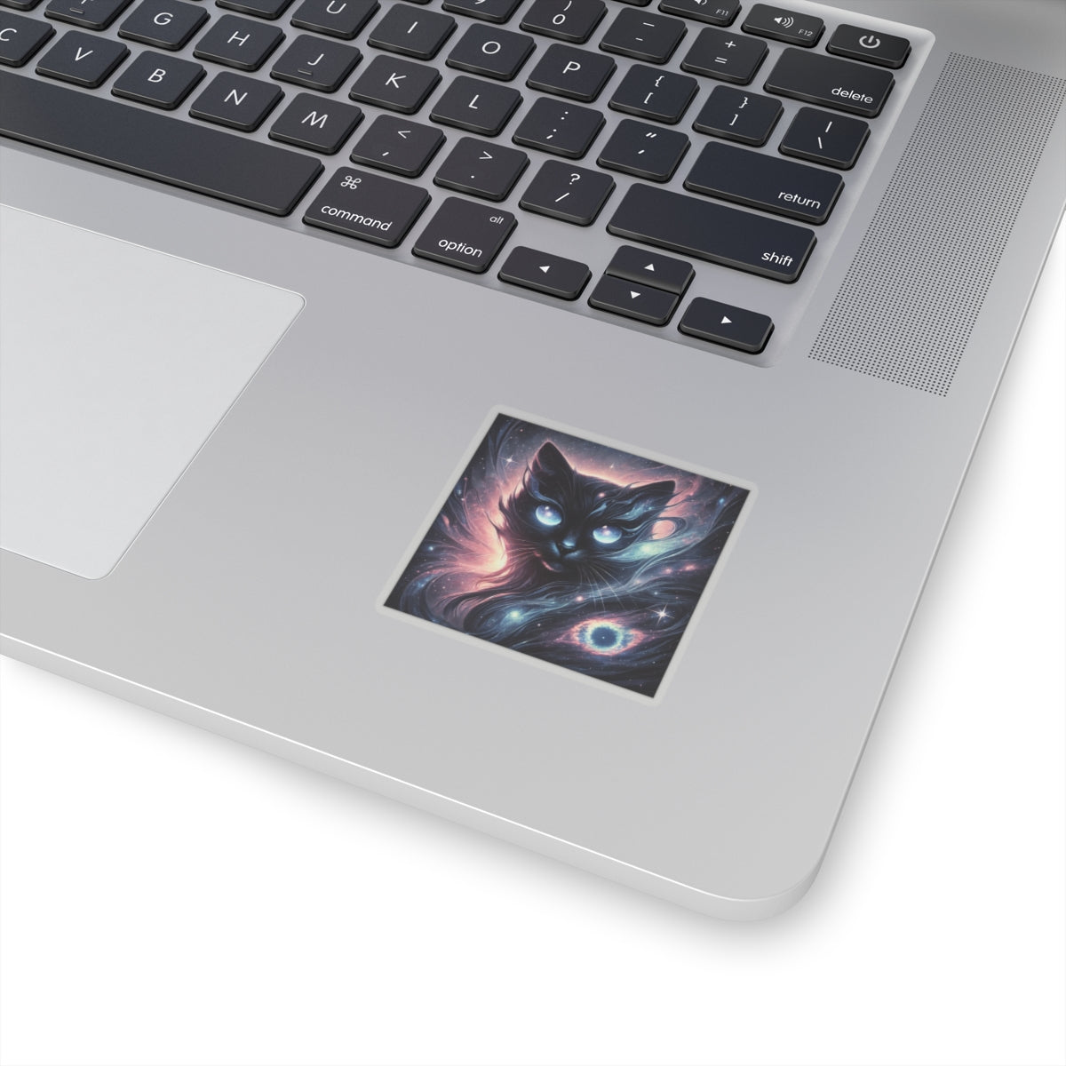 Cosmic Black Cat Galaxy Celestial Sticker