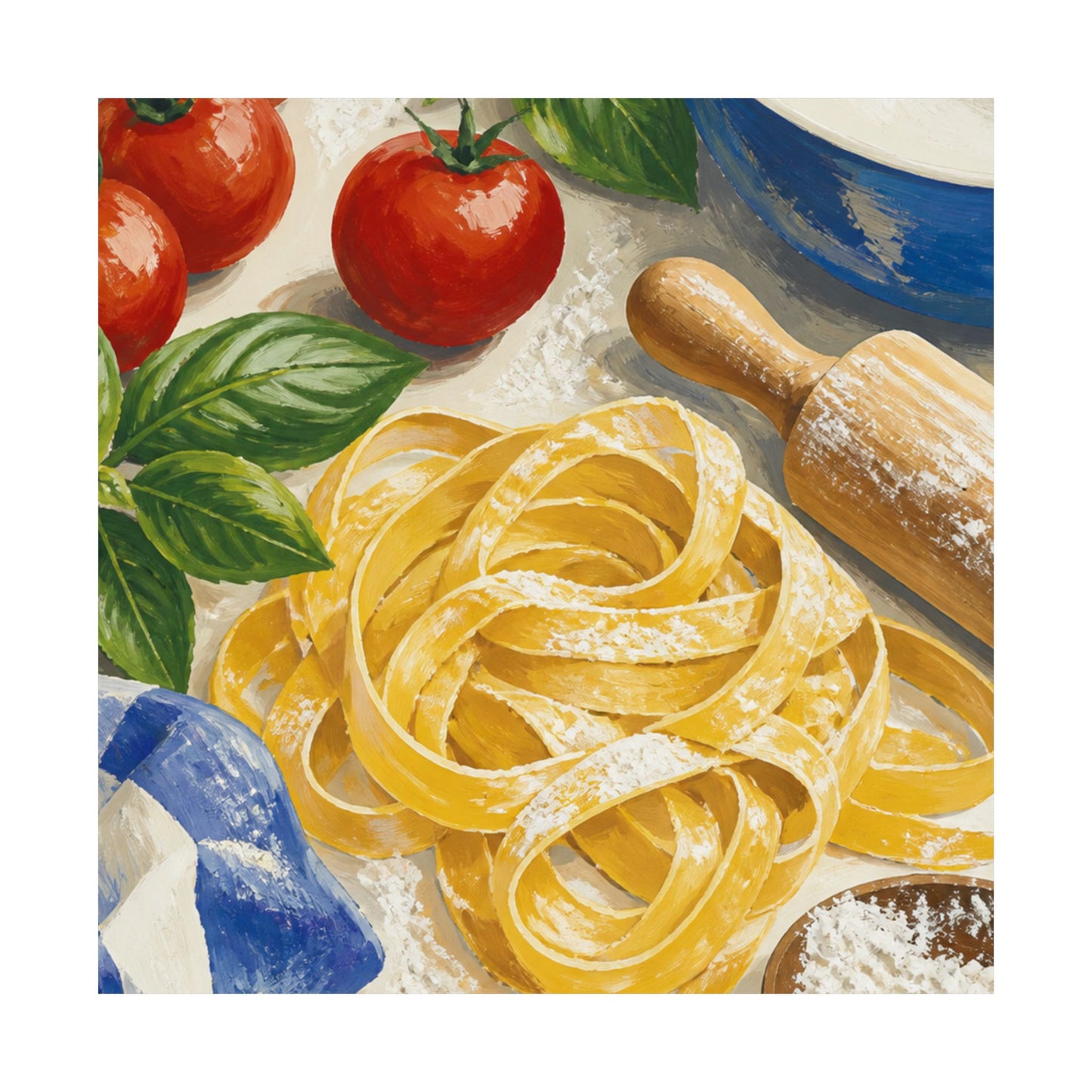 Fresh Pasta Making Kitchen Art Poster