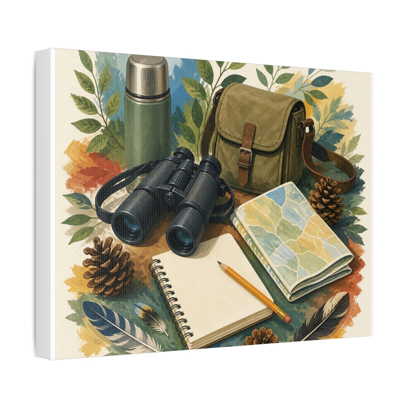 Peaceful Birdwatching Hobby Art Canvas Art