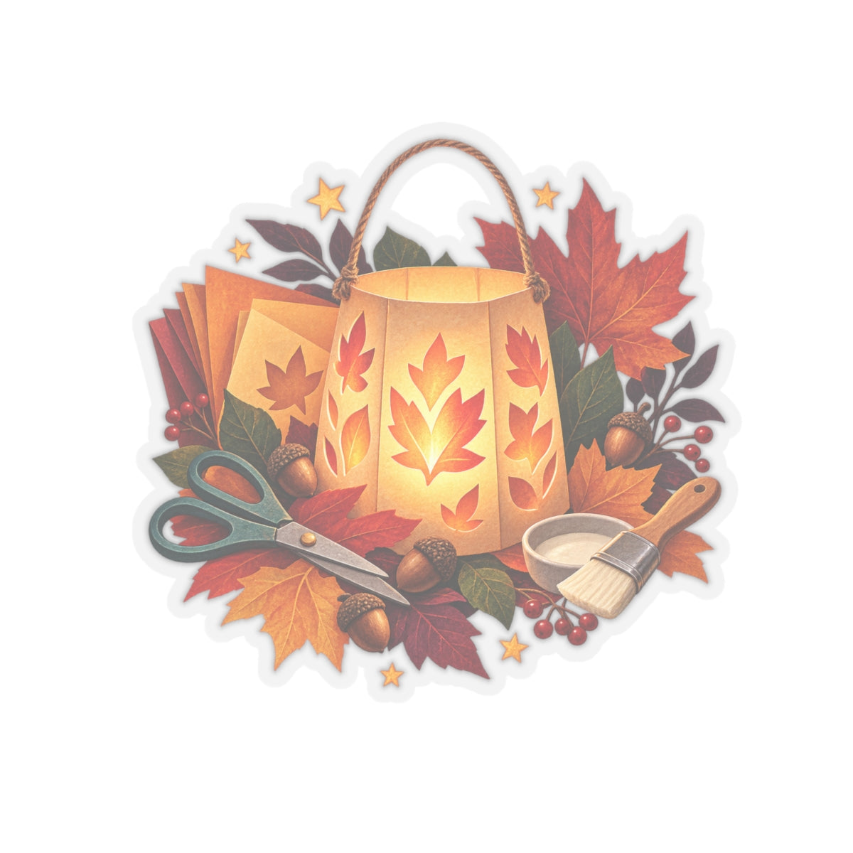 Autumn Lantern Making Workshop Sticker