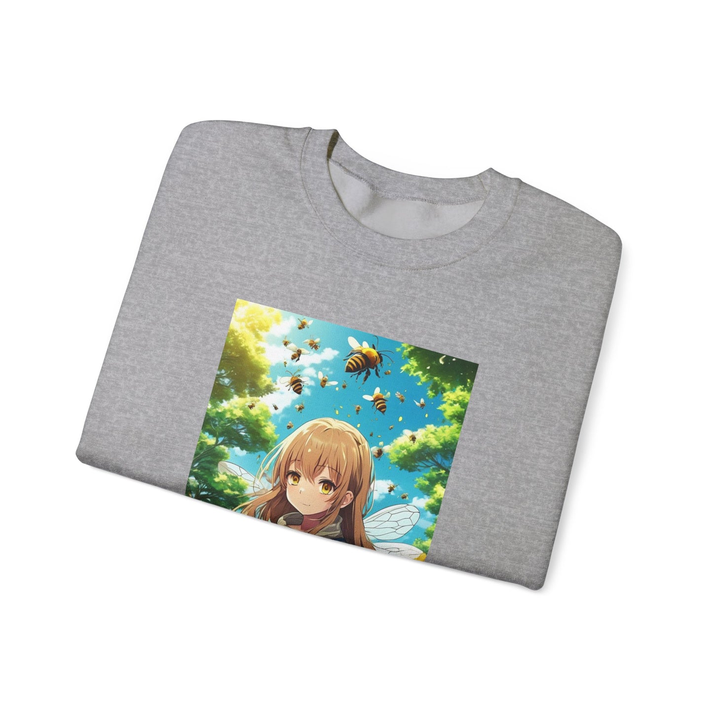 Bee Fairy Garden Anime Nature Art Sweatshirt