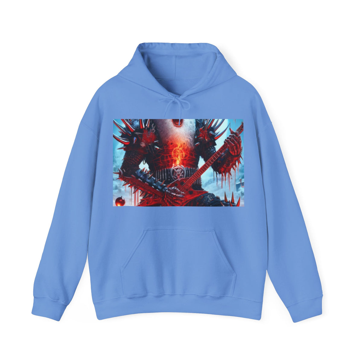Heavy Metal Santa Holiday Concert Cozy Rock Hoodie