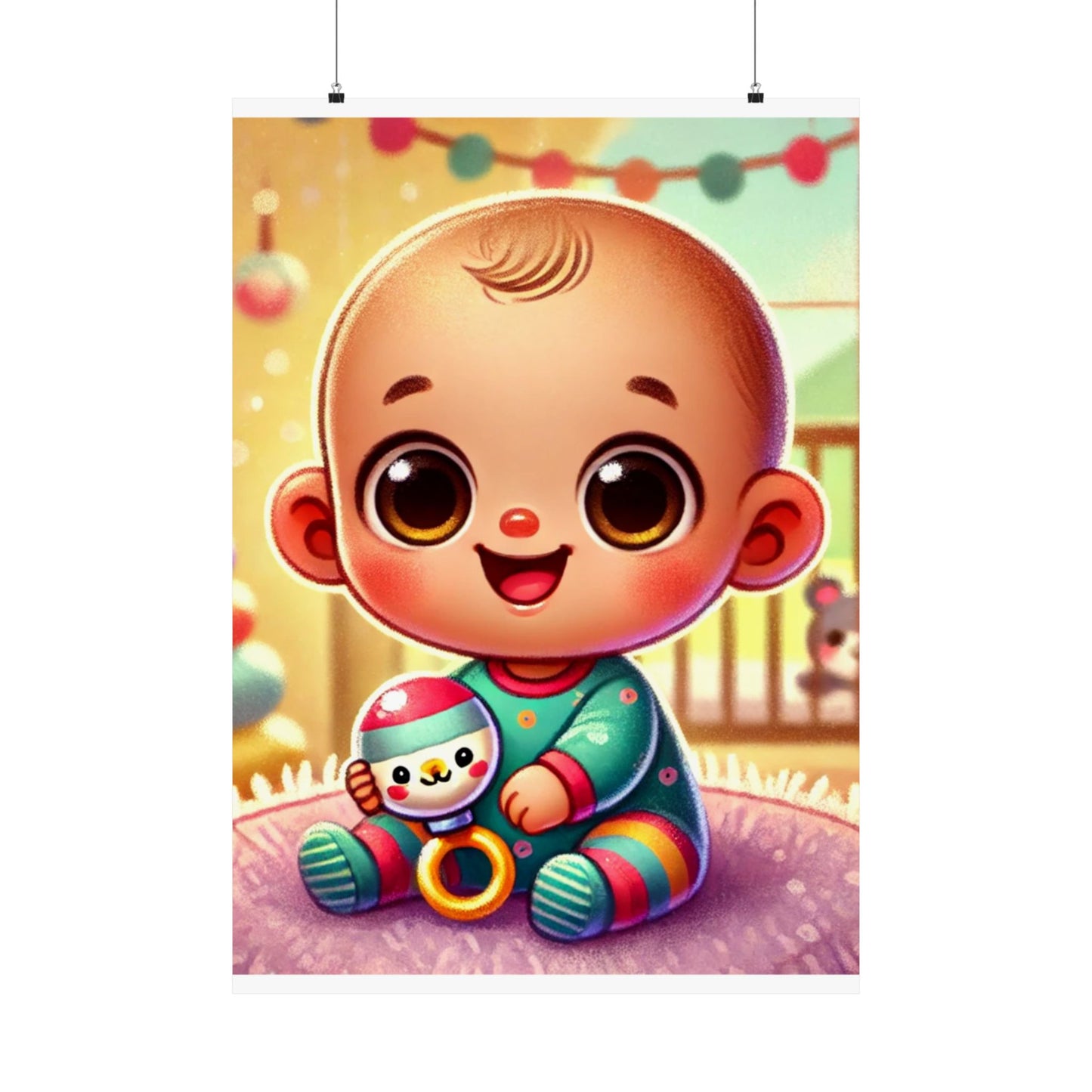 Cheerful Baby Nursery Playroom Art Poster