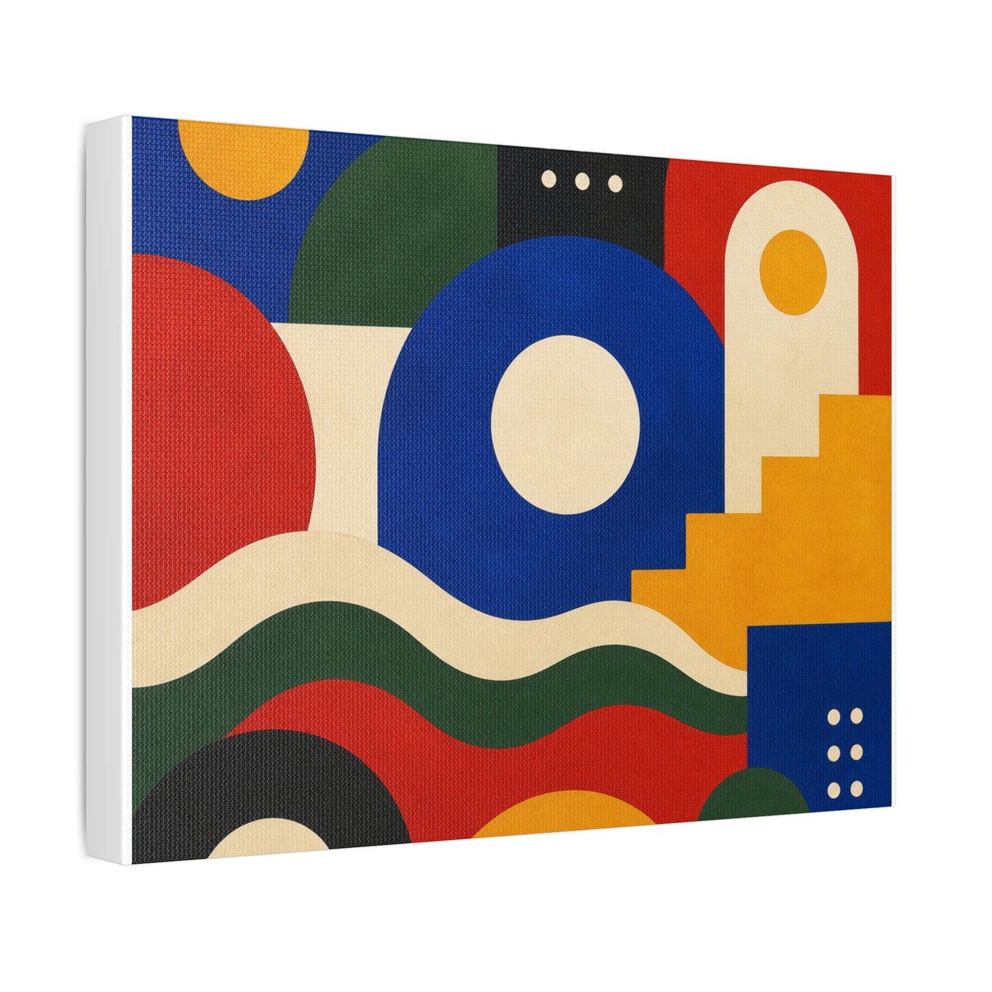 Bold Geometric Balance Abstract Art Canvas Art