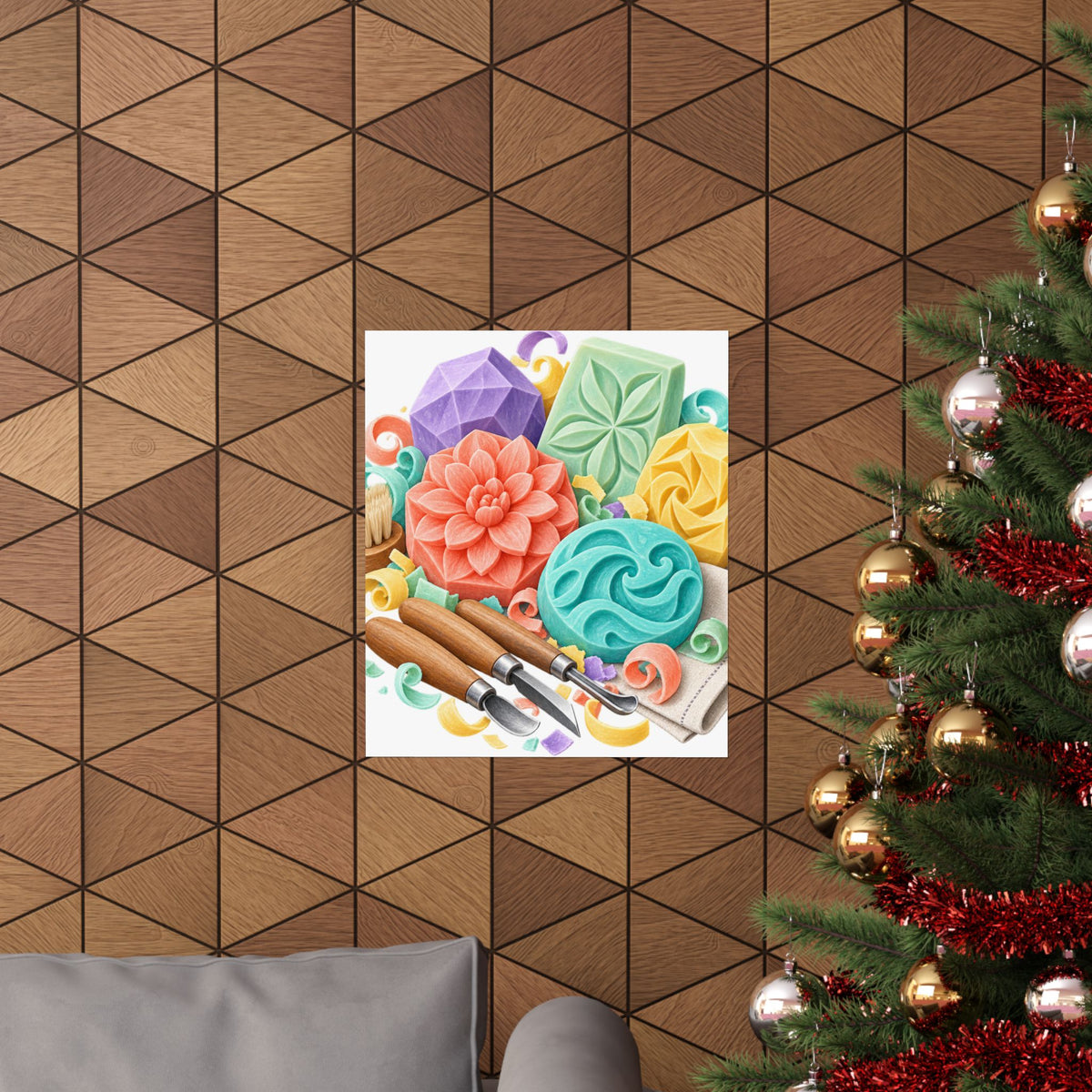Colorful Soap Carving Workshop Poster