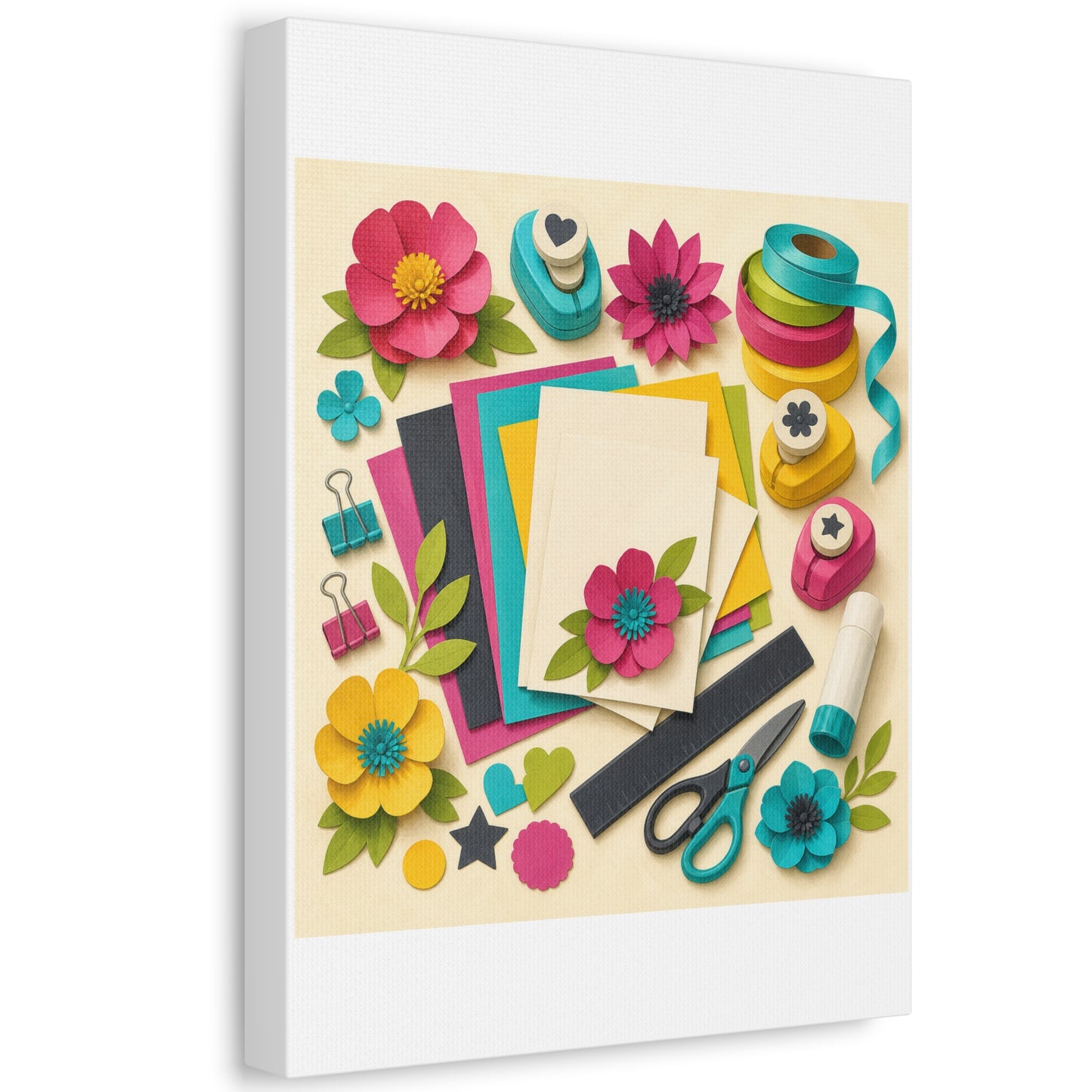 Bright Paper Crafting Hobby Canvas Art