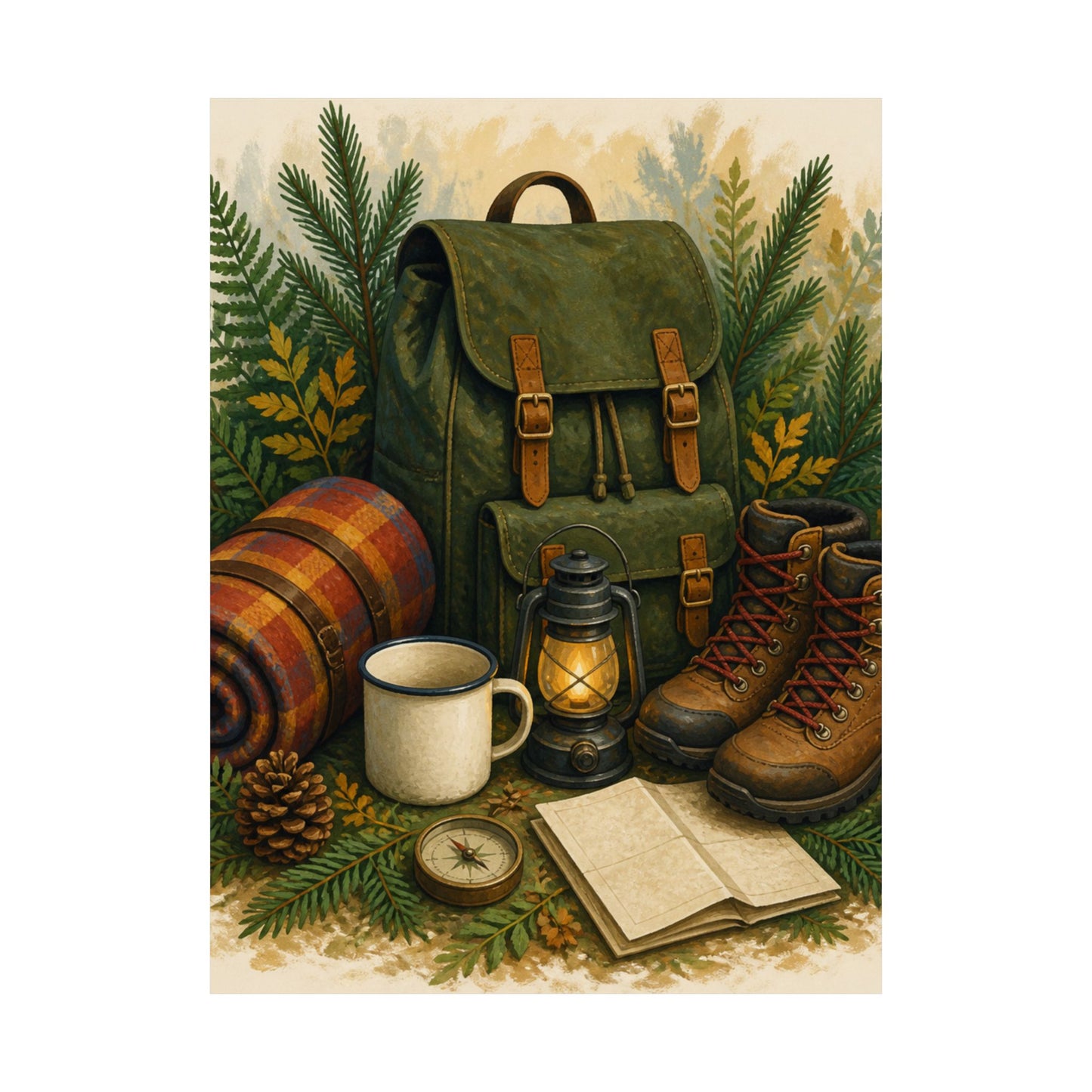 Generic Camping Gear Outdoor Adventure Poster