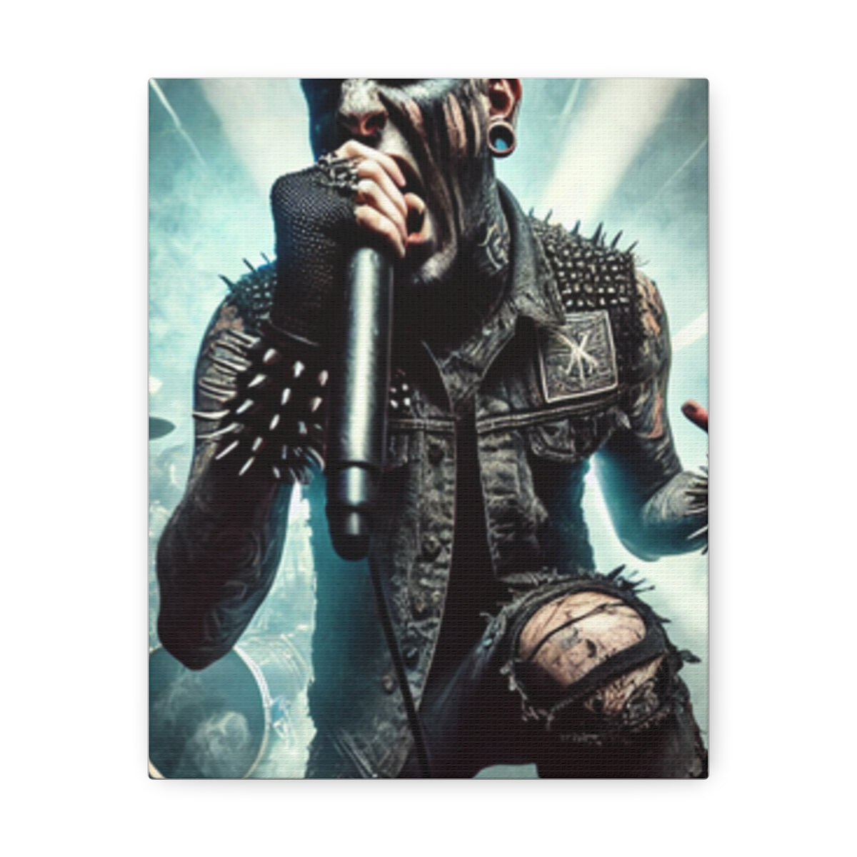 Punk Rock Vocalist Stage Energy Music Room Canvas Art