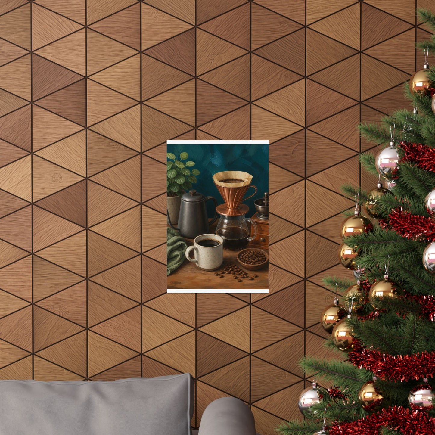 Warm Home Coffee Brewing Art Poster