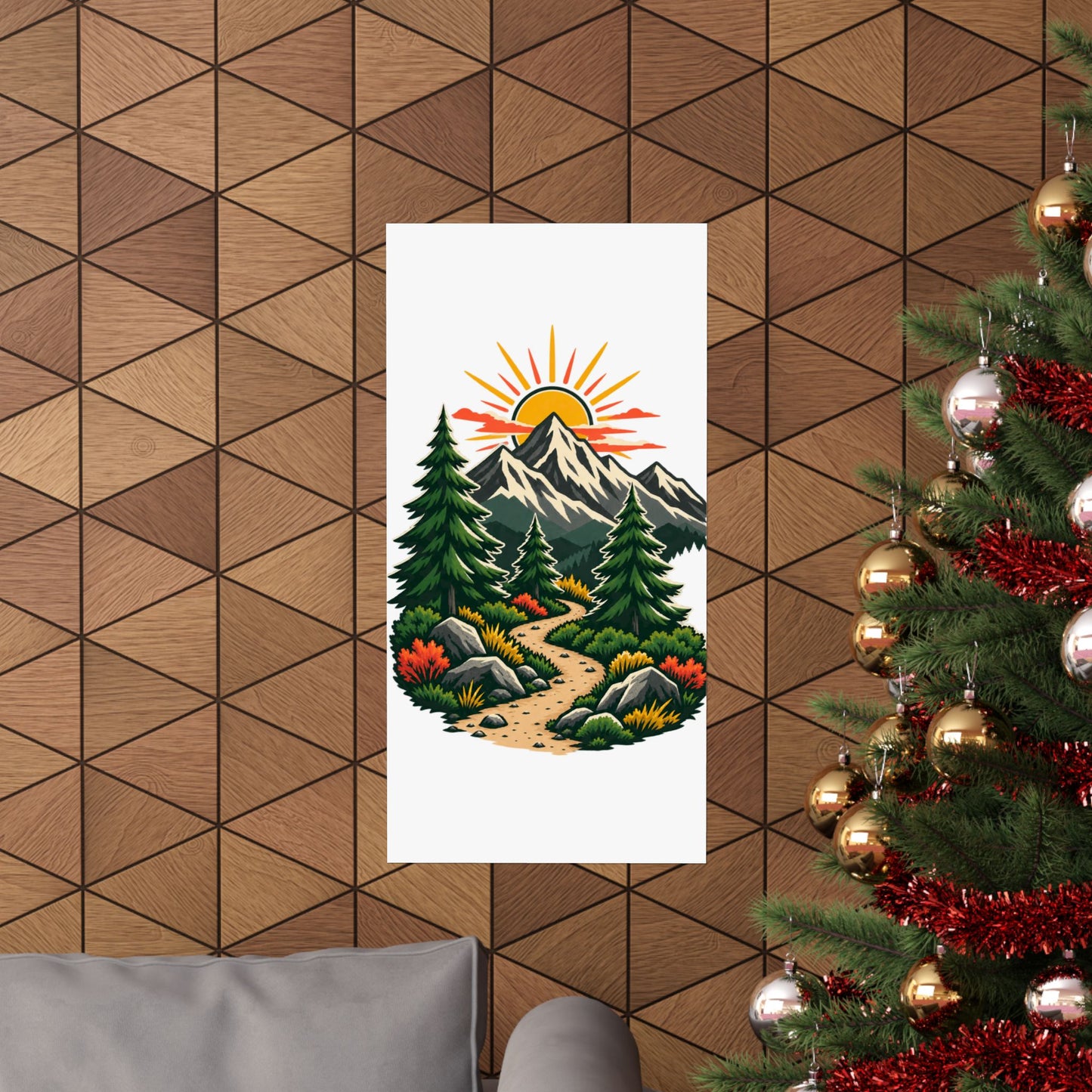 Sunrise Mountain Trail Outdoor Adventure Poster