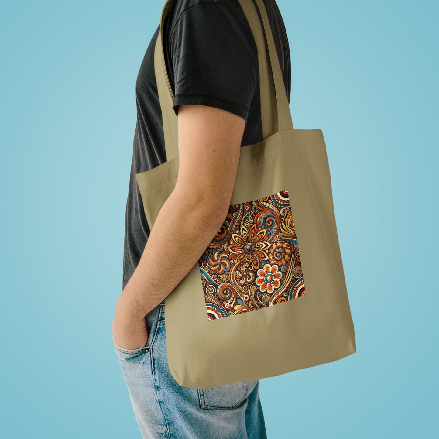 Ornate Abstract Floral Paisley Pattern Tote Bag