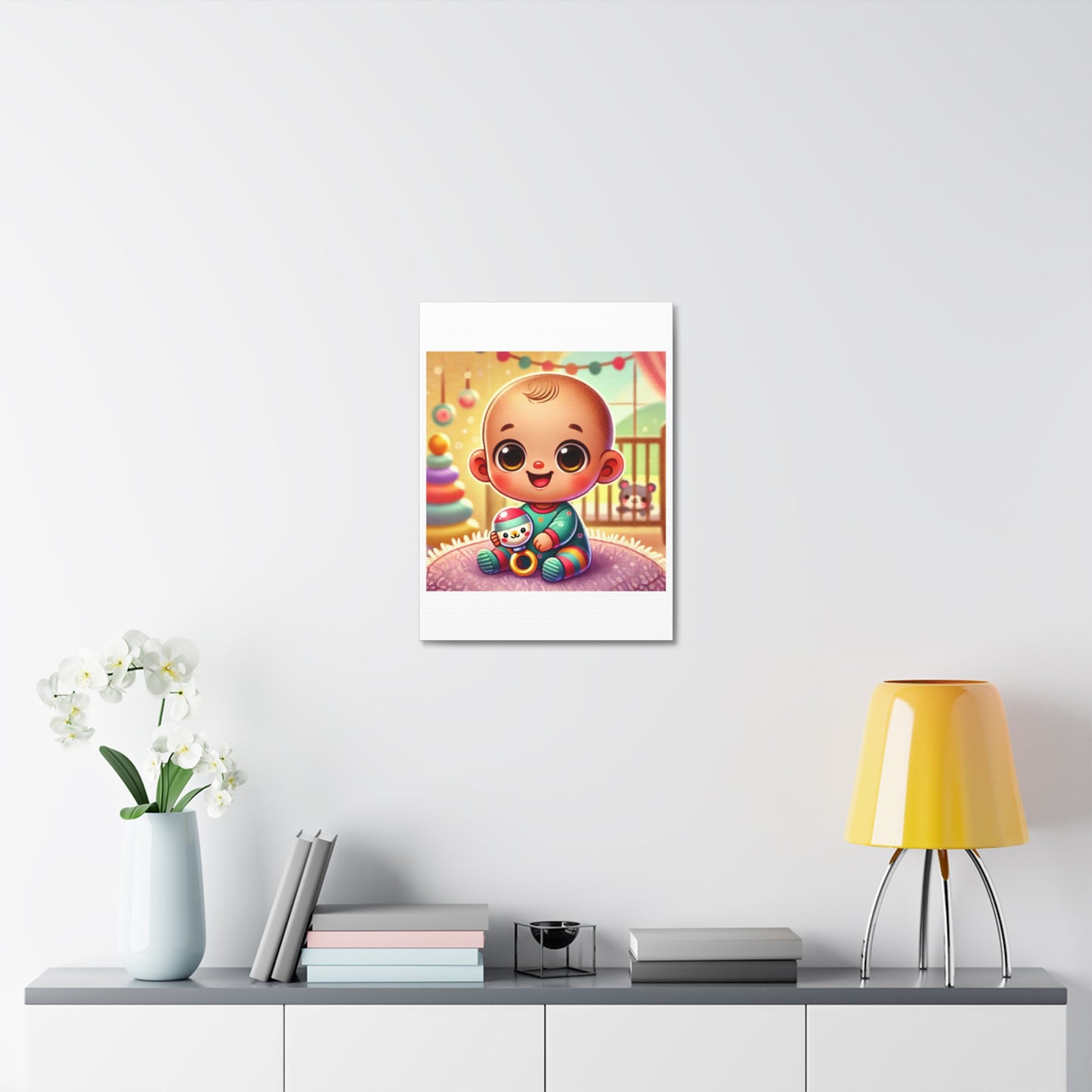 Cheerful Baby Nursery Playroom Canvas Art