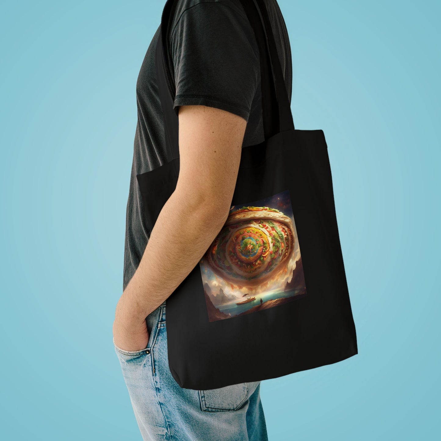 Cosmic Taco Portal Surreal Food Fantasy Art Tote Bag