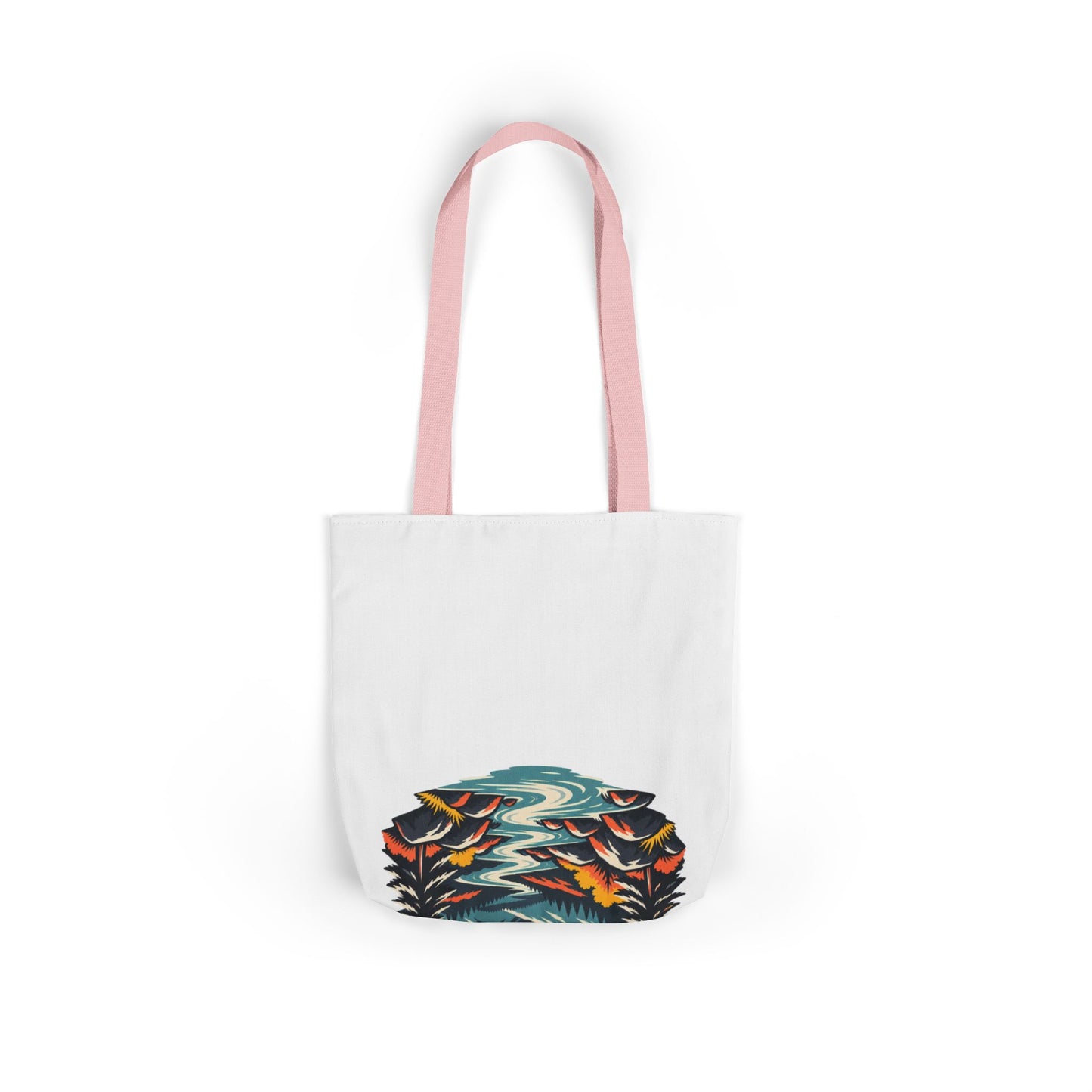 Alpine Sunrise River Mountain Adventure Tote Bag