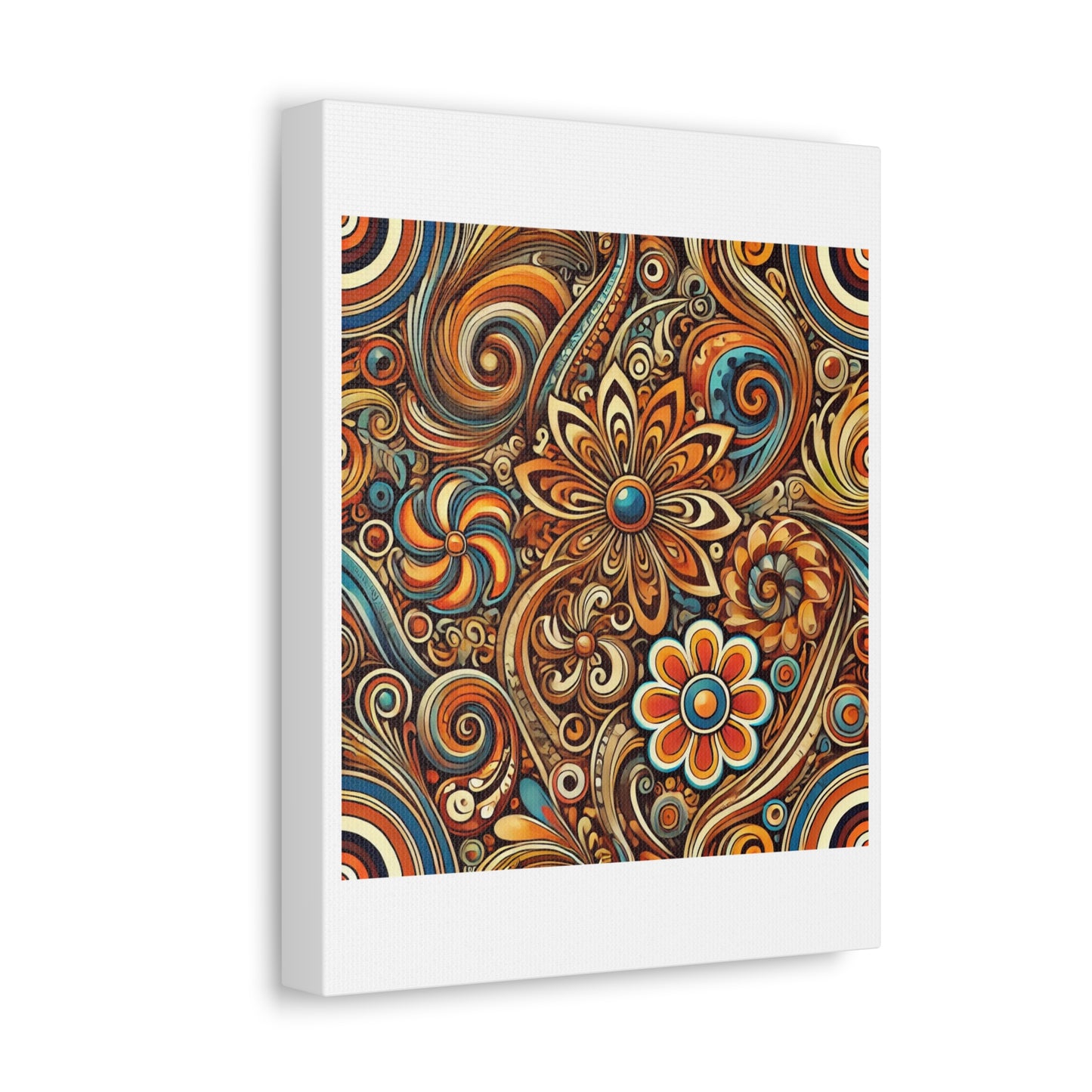 Ornate Abstract Floral Paisley Pattern Canvas