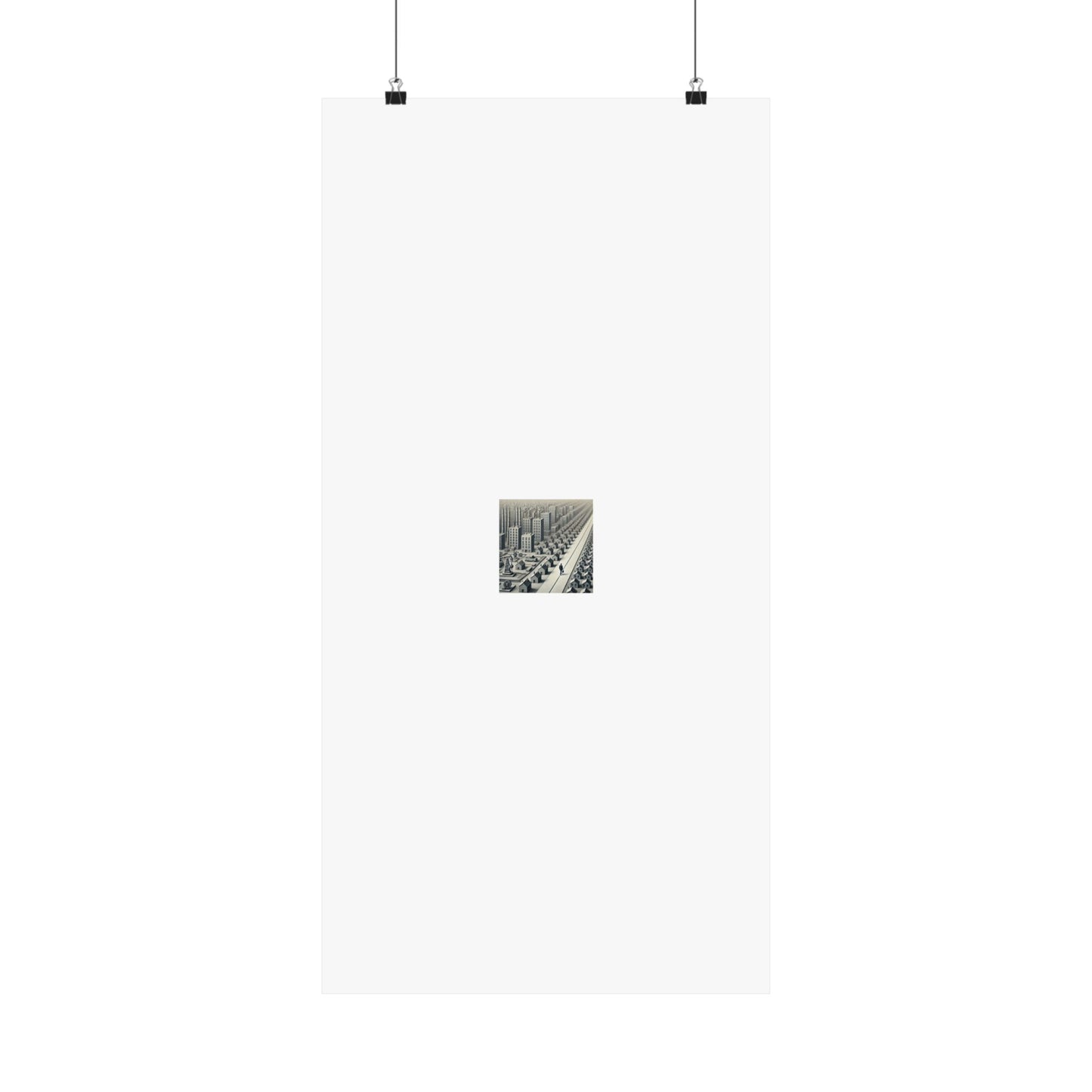 Monochrome Urban Factory Cityscape Poster Industrial Wall Art Gift