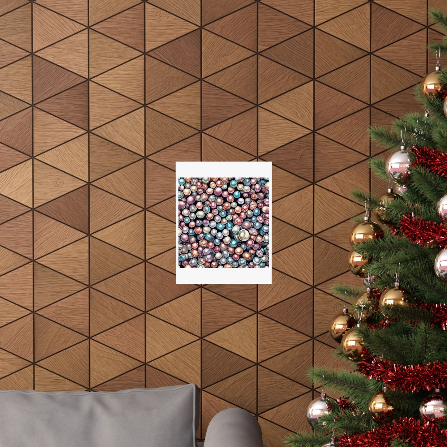 Pearl Bubble Pattern Abstract Gift Art Poster